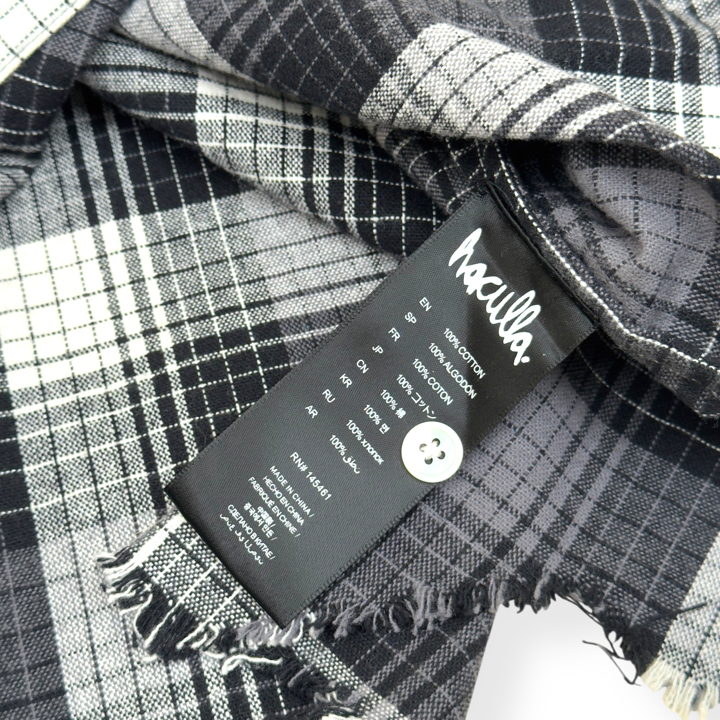 HACULLA ‘FIGHTER EYEZ’ FLANNEL SHIRT BLACK L