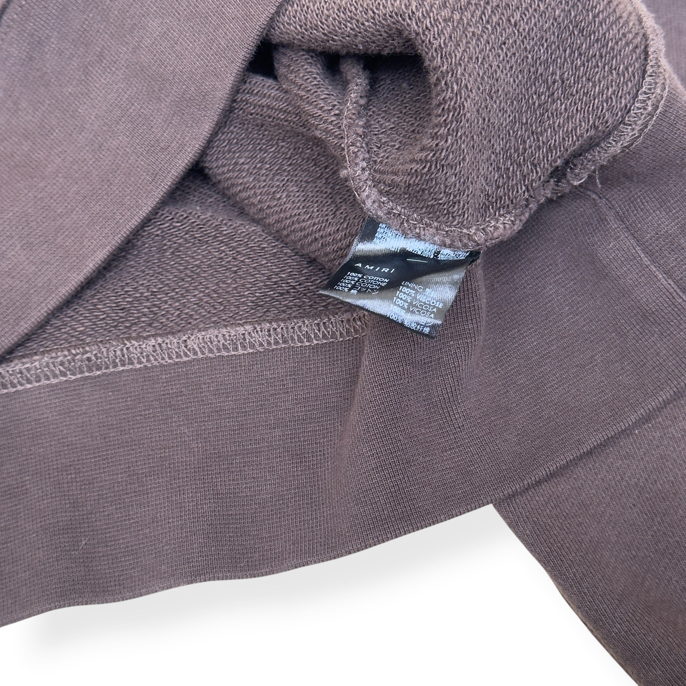 AMIRI MA CORE LOGO HOODIE BROWN L