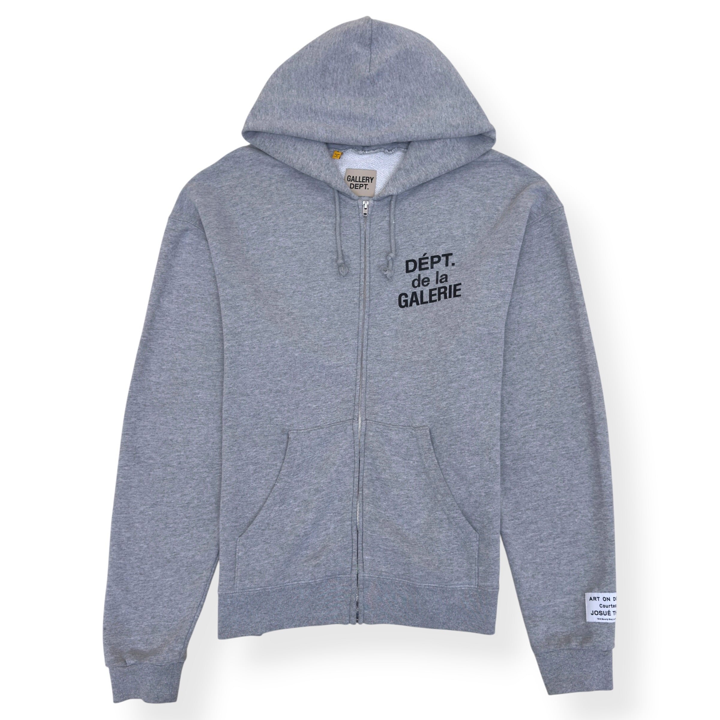 GALLERY DEPT. DEPT DE LA GALERIE ZIP-UP HOODIE GREY L