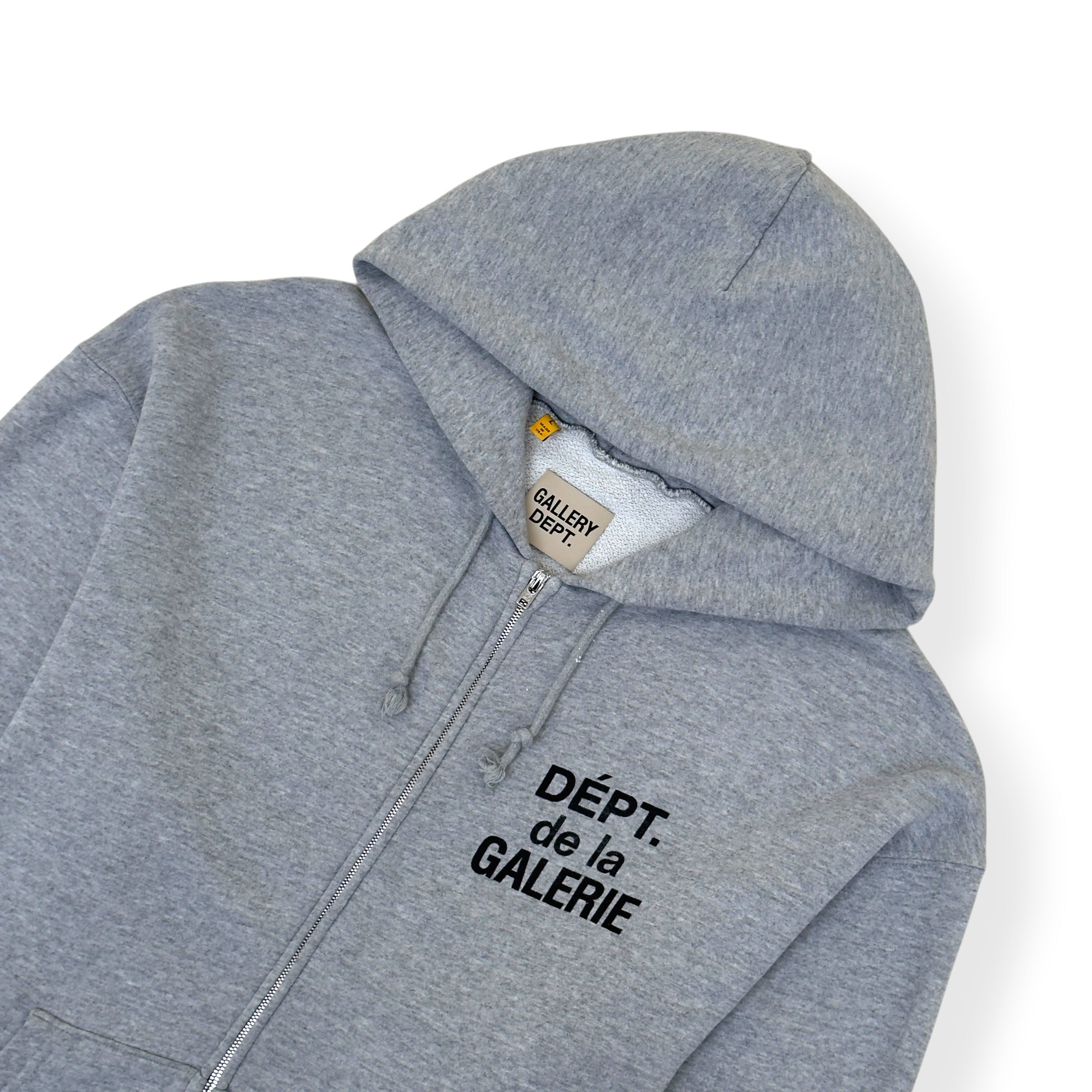 GALLERY DEPT. DEPT DE LA GALERIE ZIP-UP HOODIE GREY L