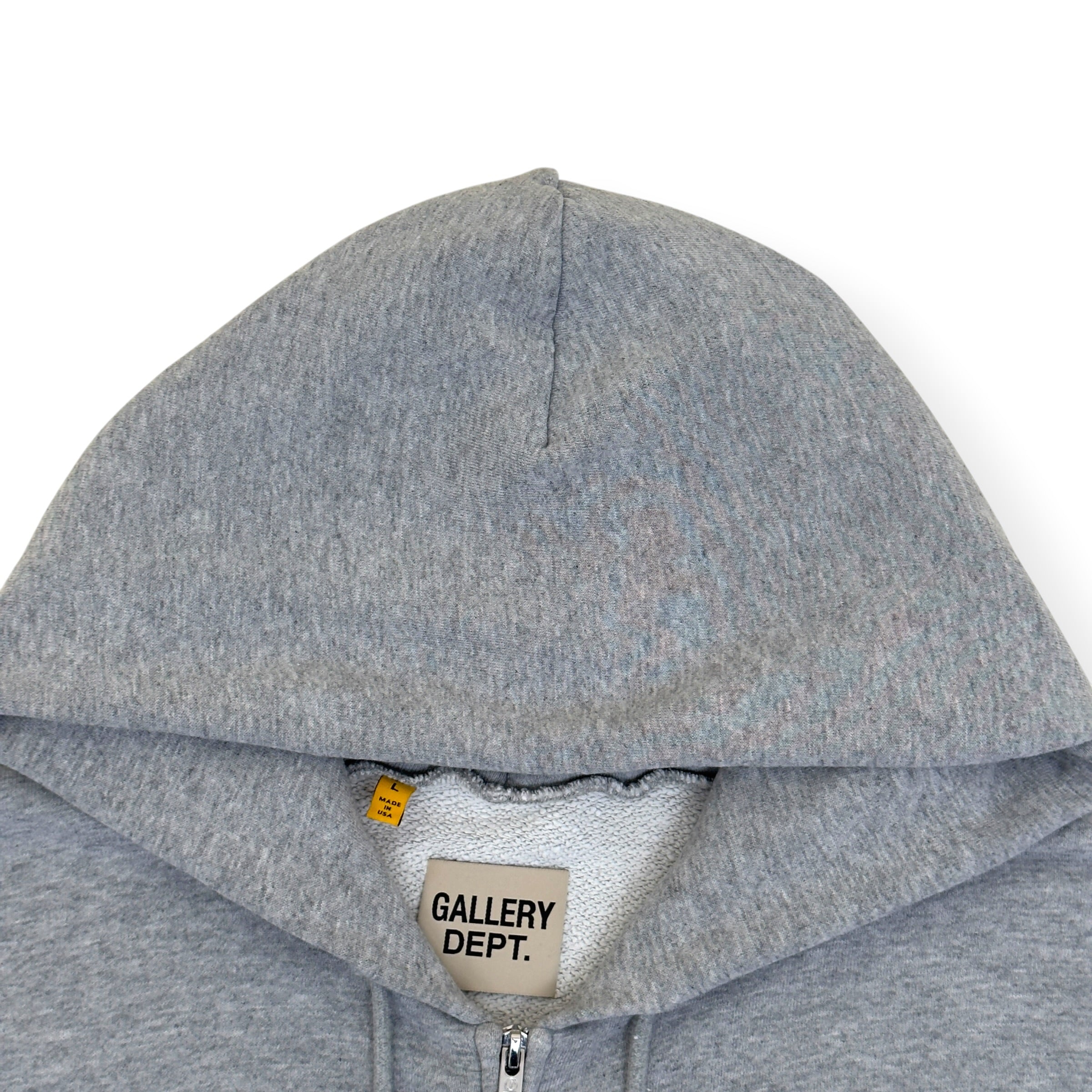 GALLERY DEPT. DEPT DE LA GALERIE ZIP-UP HOODIE GREY L