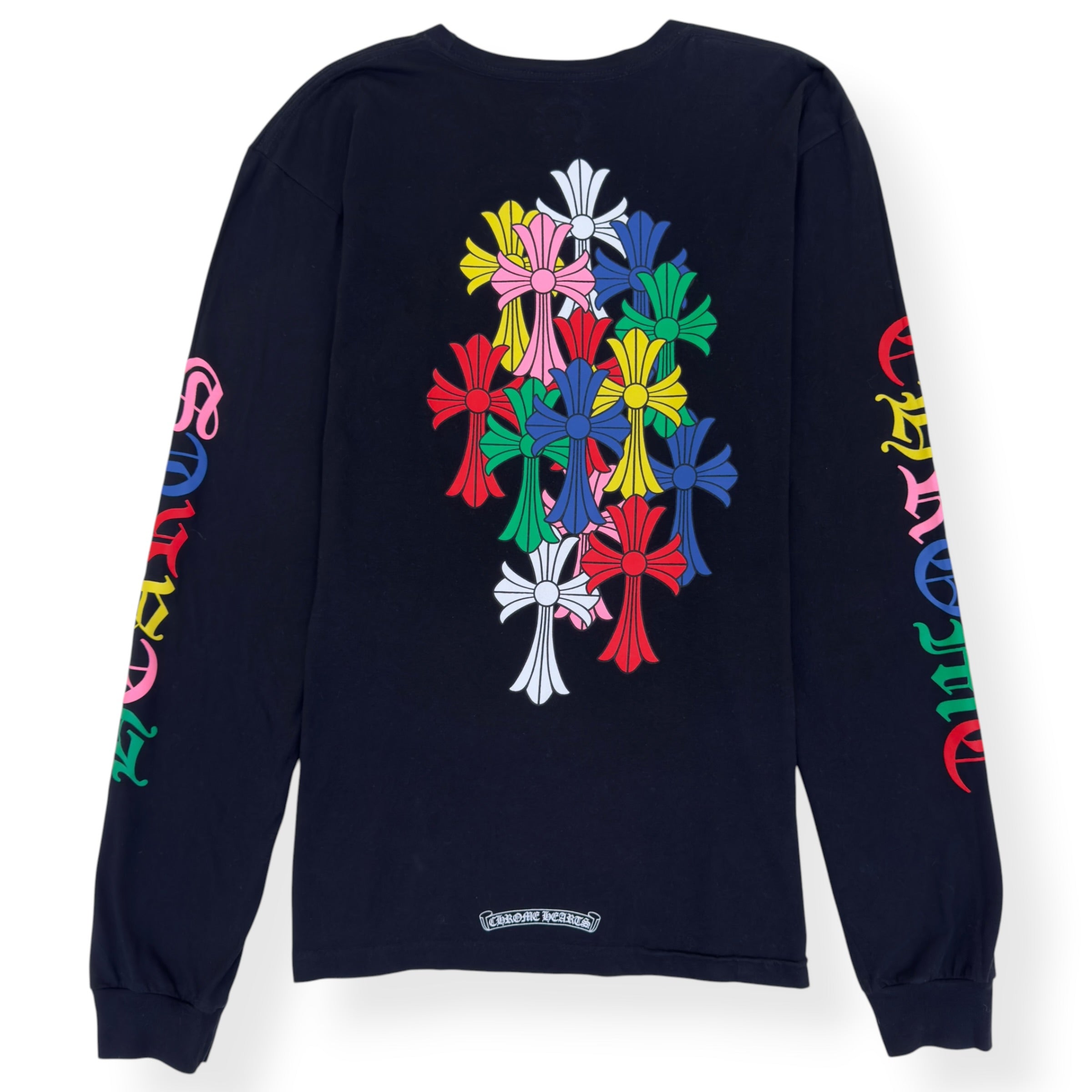 CHROME HEARTS CROSS LOGO LONG-SLEEVE T-SHIRT BLACK / MULTICOLOUR XL