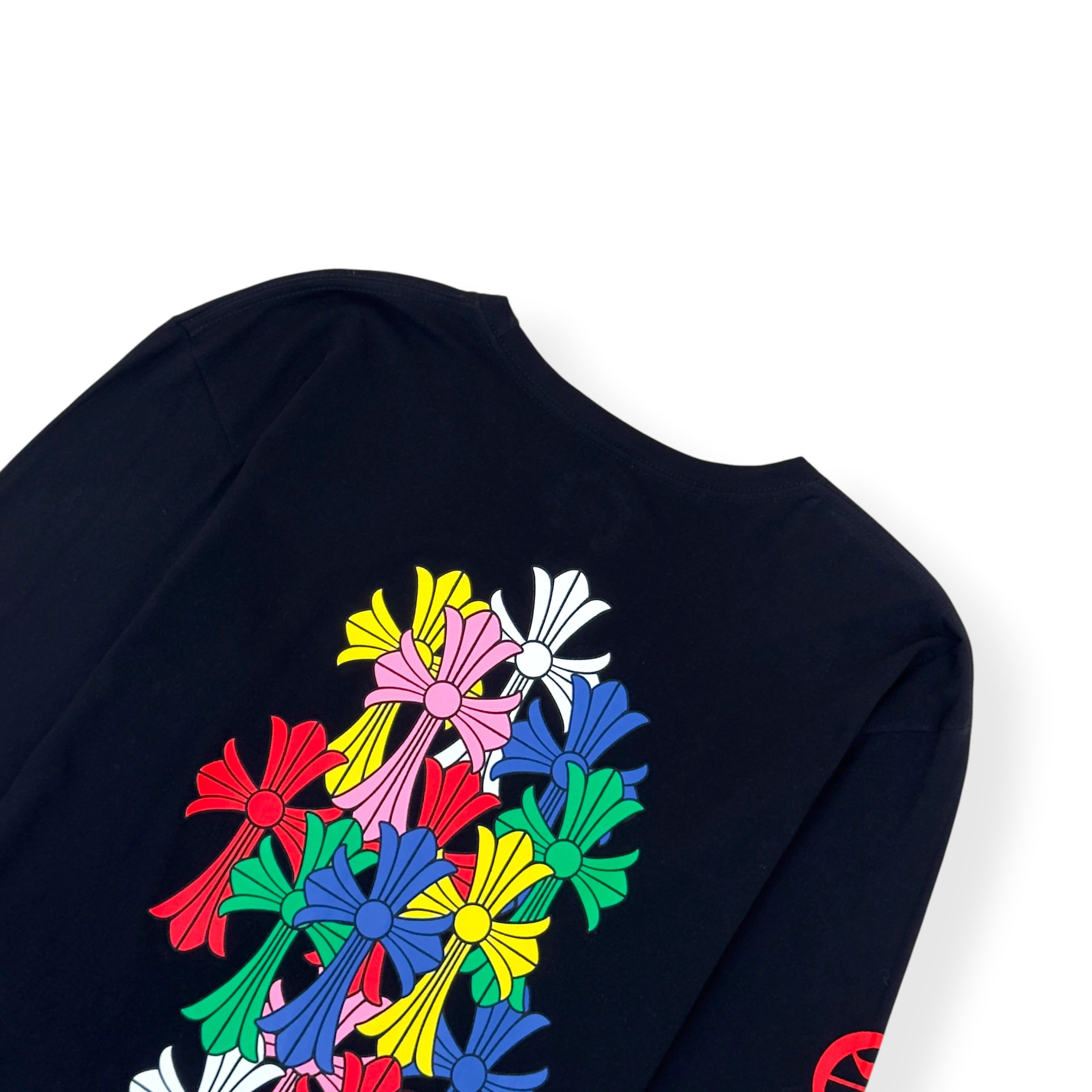CHROME HEARTS CROSS LOGO LONG-SLEEVE T-SHIRT BLACK / MULTICOLOUR XL
