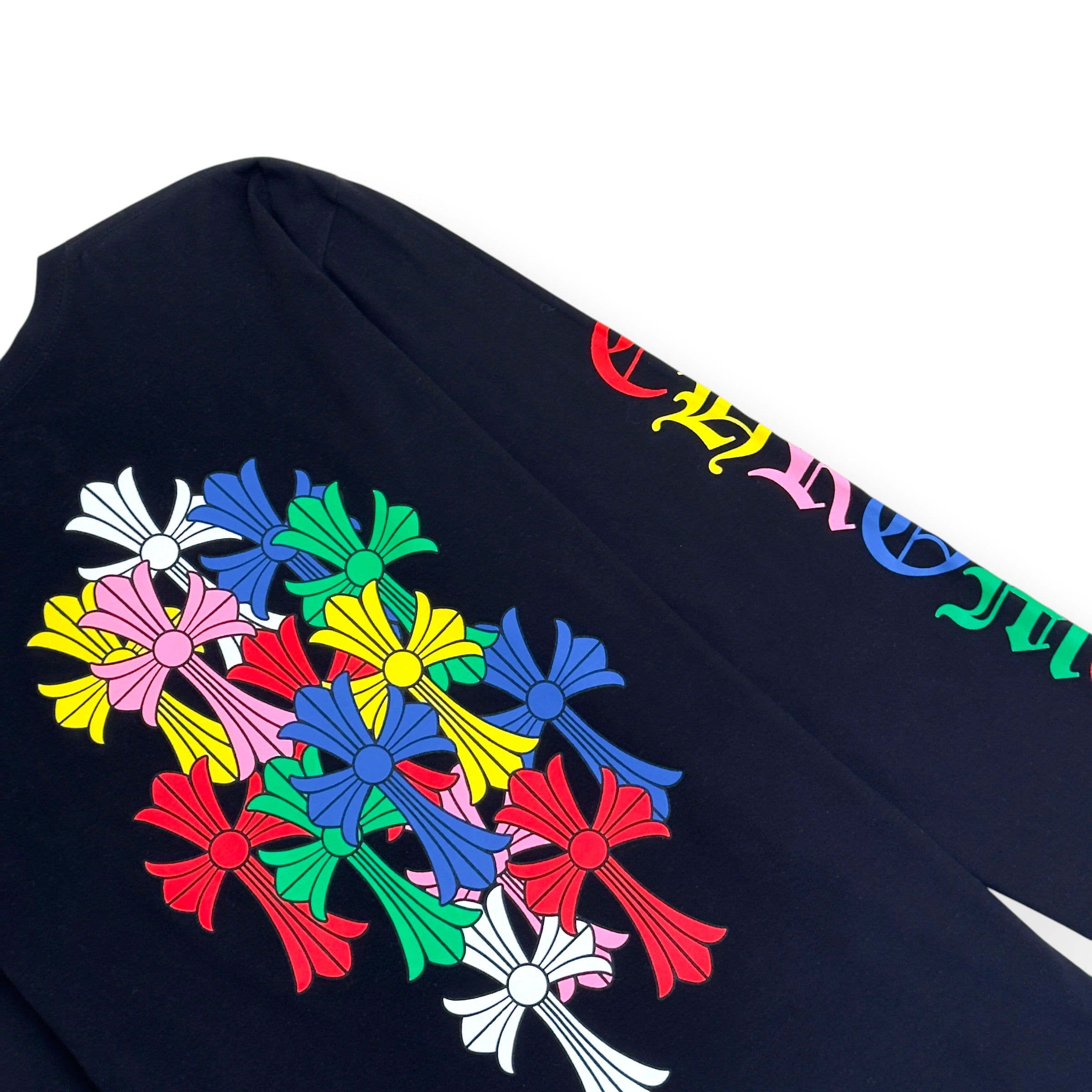 CHROME HEARTS CROSS LOGO LONG-SLEEVE T-SHIRT BLACK / MULTICOLOUR XL