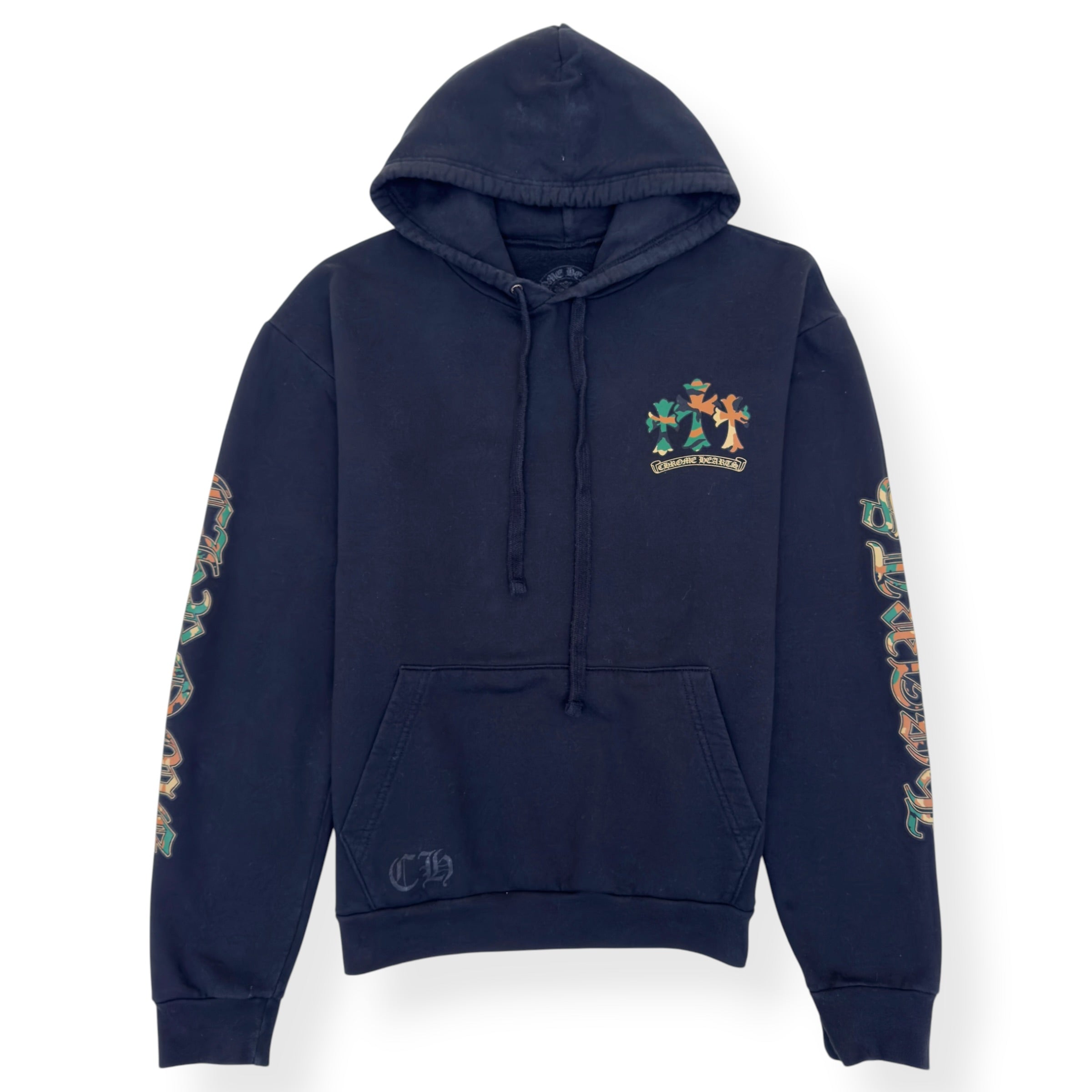 CHROME HEARTS HORSESHOE CROSS HOODIE BLACK / CAMO L