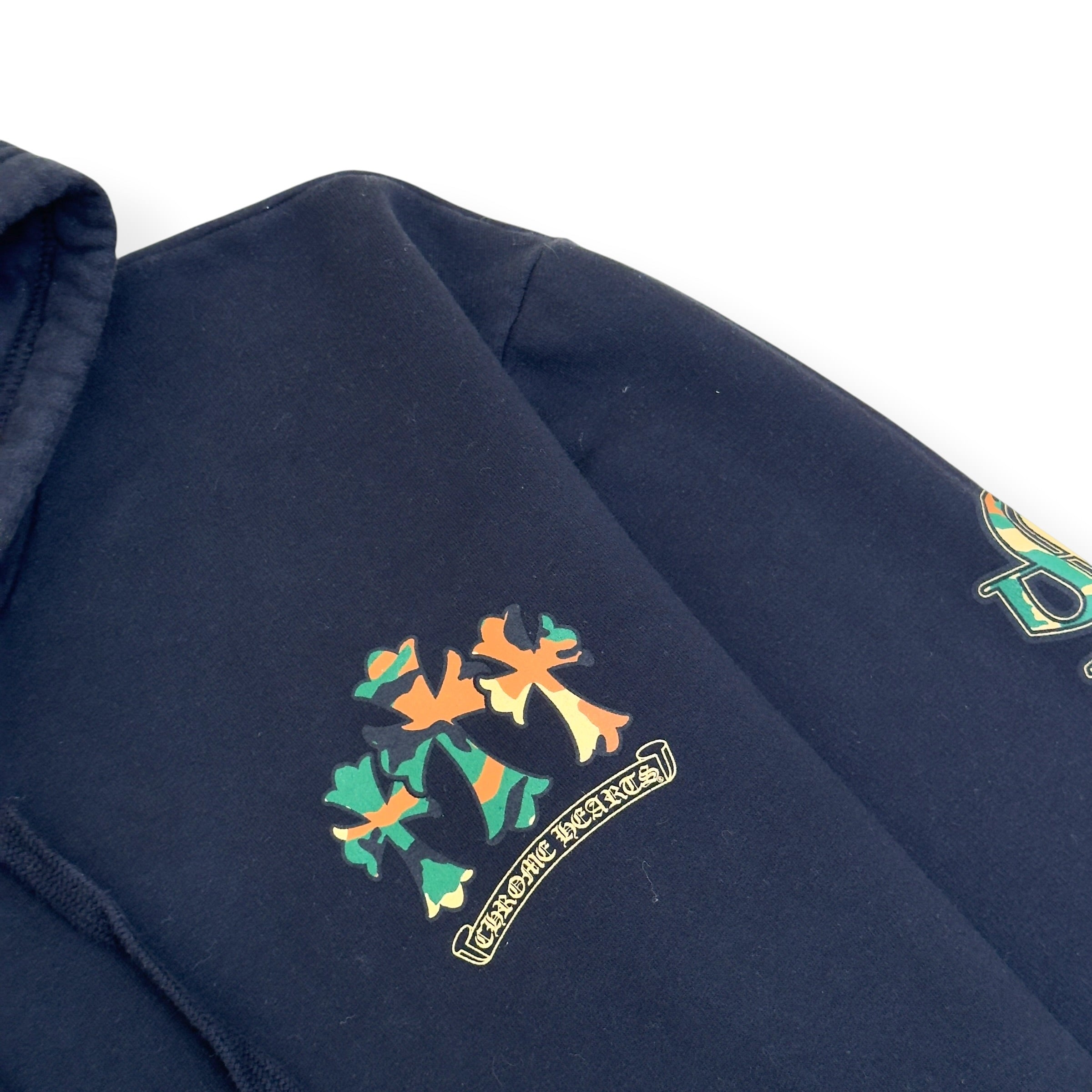 CHROME HEARTS HORSESHOE CROSS HOODIE BLACK / CAMO L