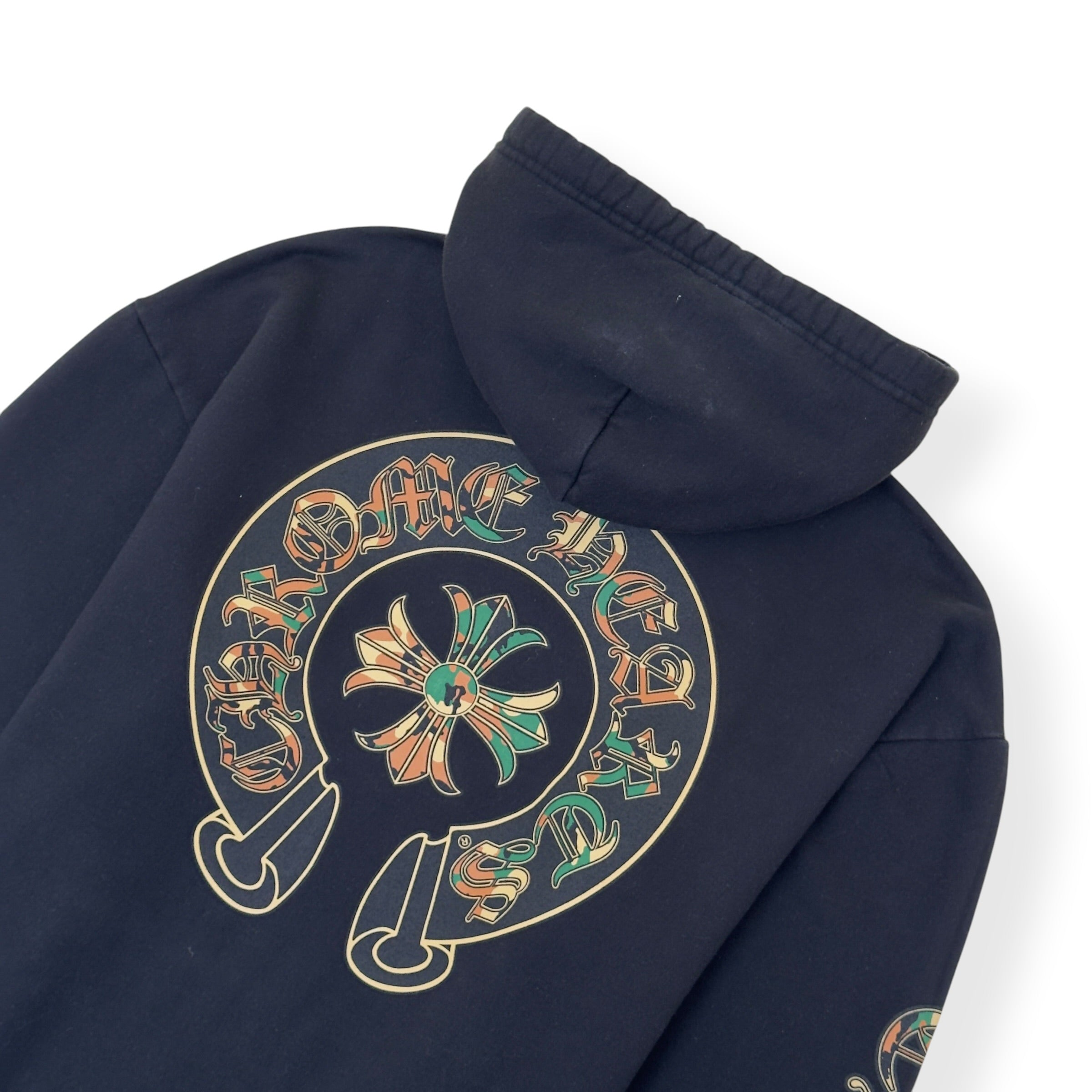 CHROME HEARTS HORSESHOE CROSS HOODIE BLACK / CAMO L