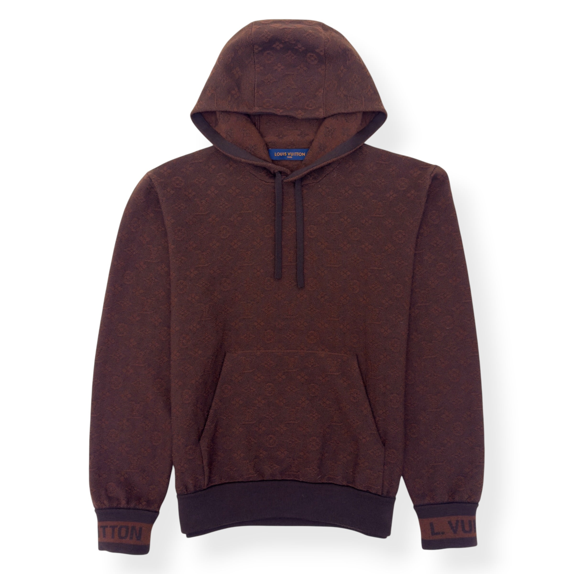 Louis Vuitton Wool Monogram Track Hoodie Brown - Pre-Loved | Wylist