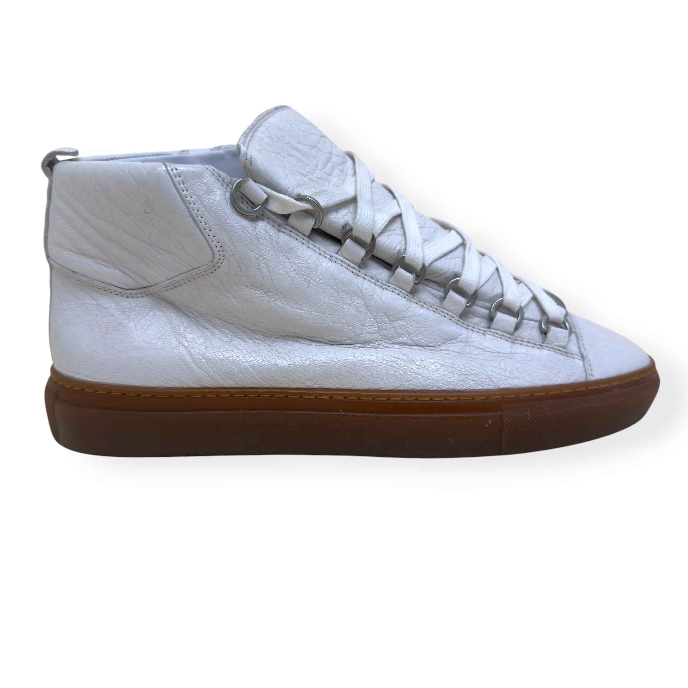 BALENCIAGA ARENA HIGH TOP SNEAKER WHITE / GUM 40 / UK6