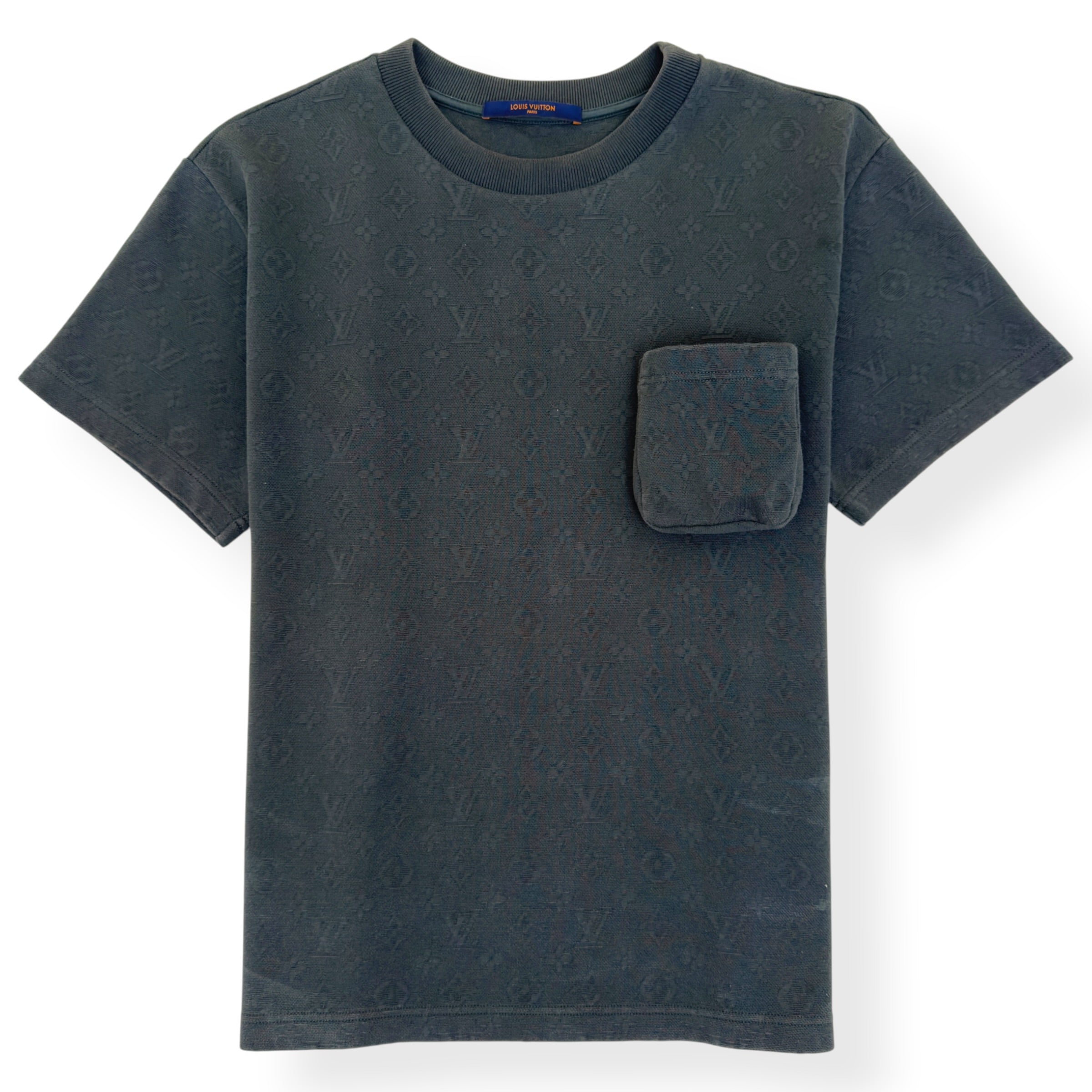 LOUIS VUITTON MONOGRAM SIGNATURE 3D POCKET T-SHIRT GREEN M