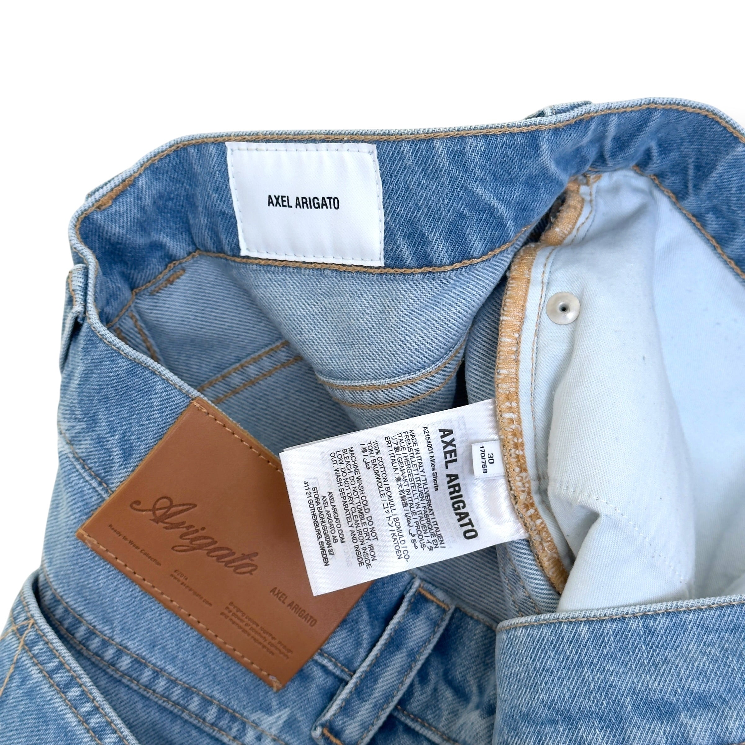 AXEL ARIGATO MILES DENIM SHORTS BLUE S