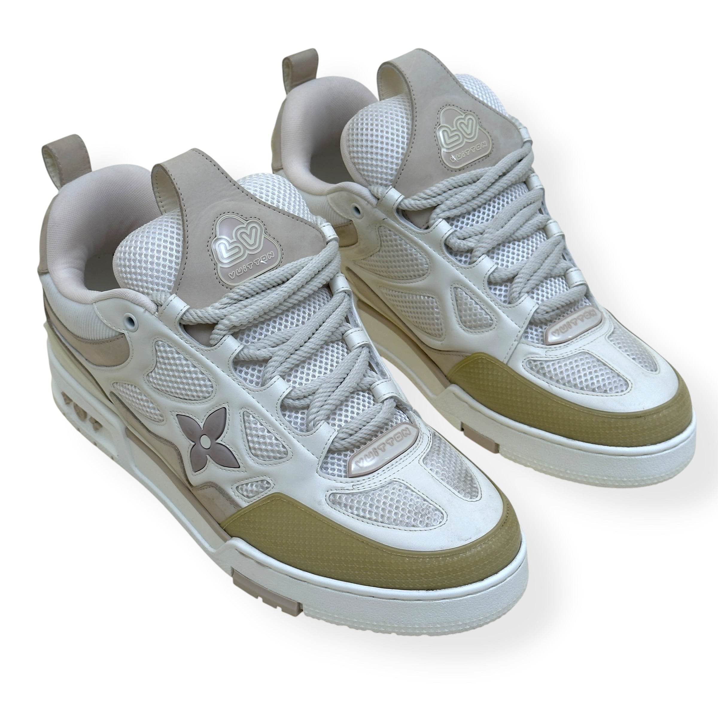LOUIS VUITTON LV SKATE SNEAKER LUXURY BEIGE UK10