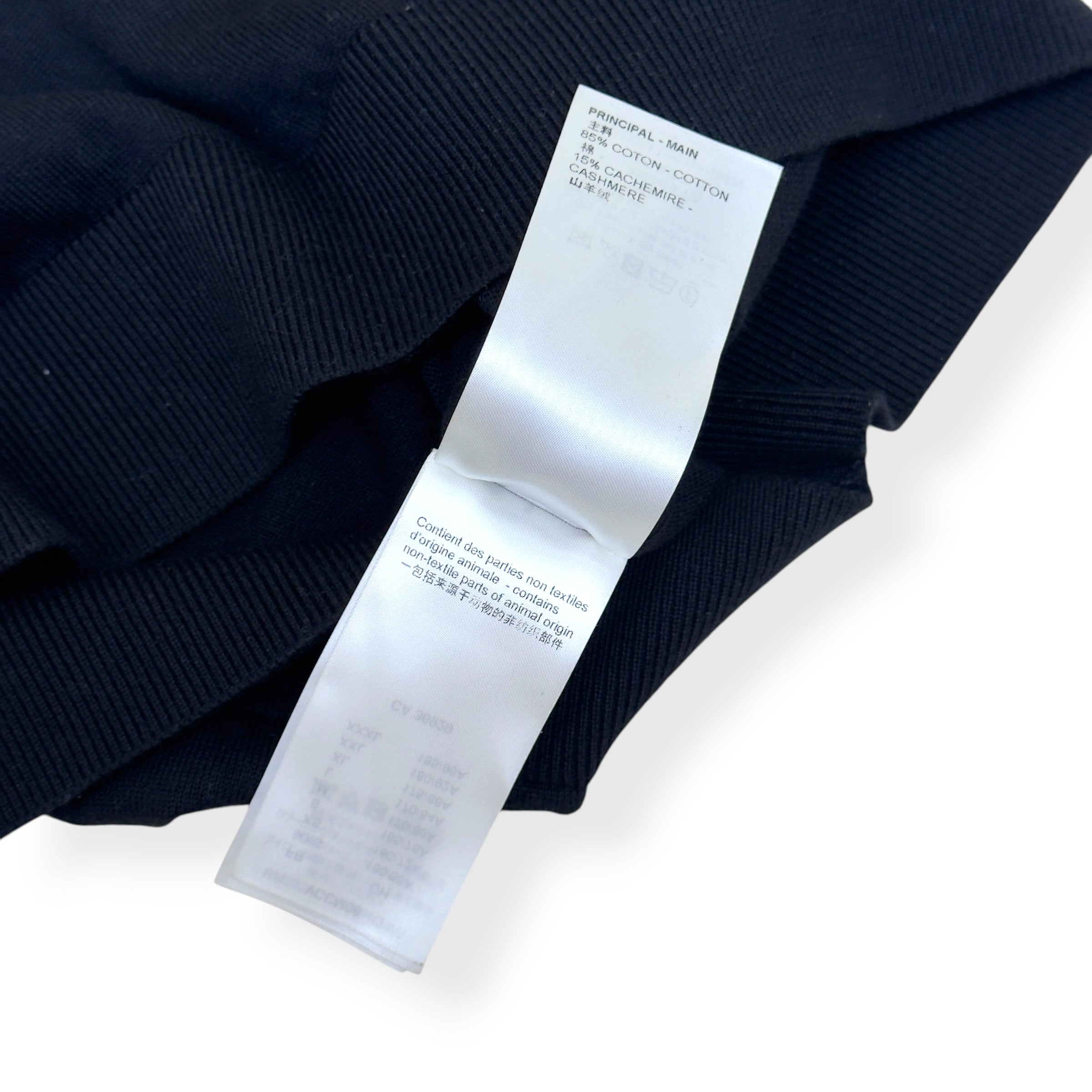 LOUIS VUITTON CASHMERE BLEND POLO SHIRT BLACK S