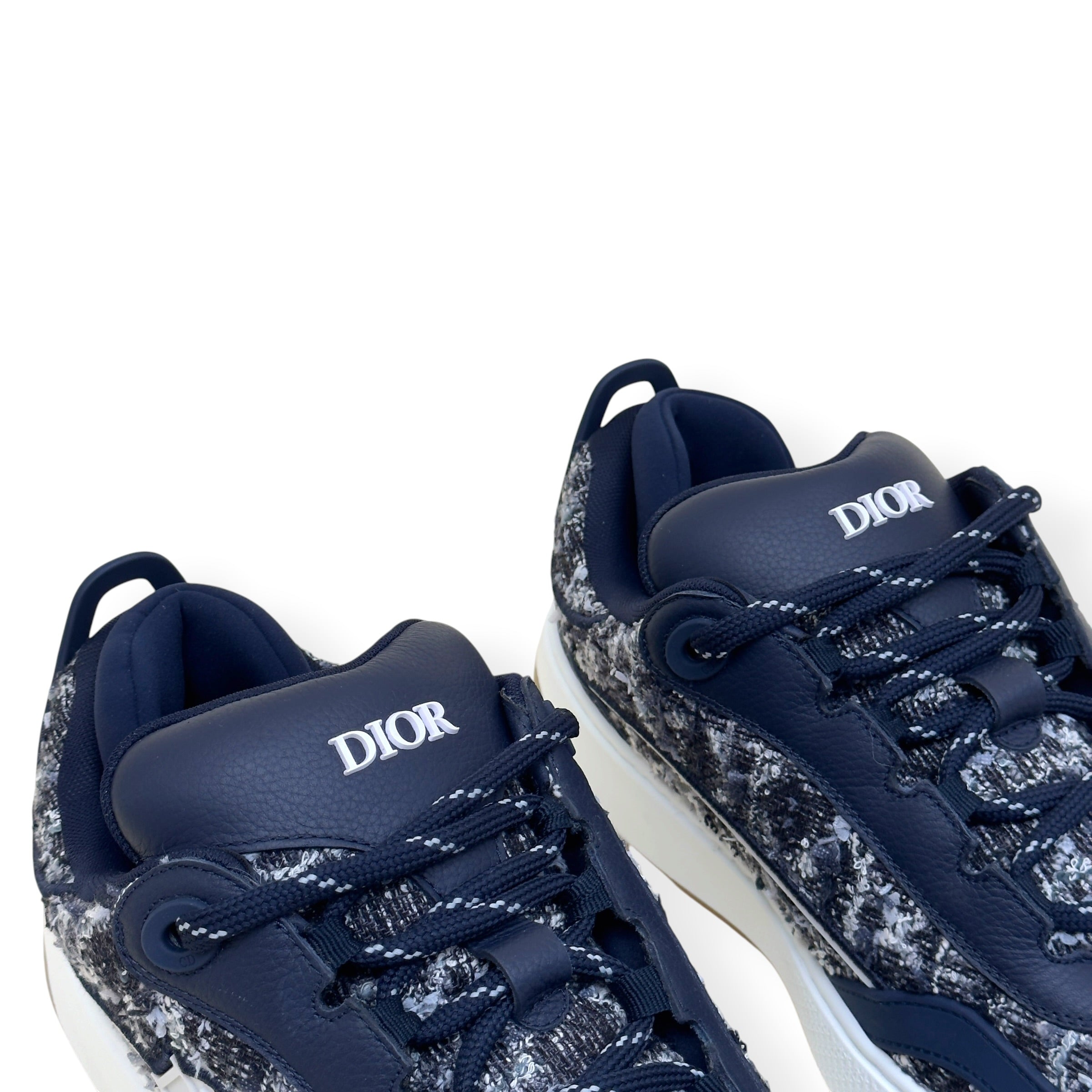 DIOR B9S 822/888 SKATER TWEED SNEAKER NAVY 45 / UK11