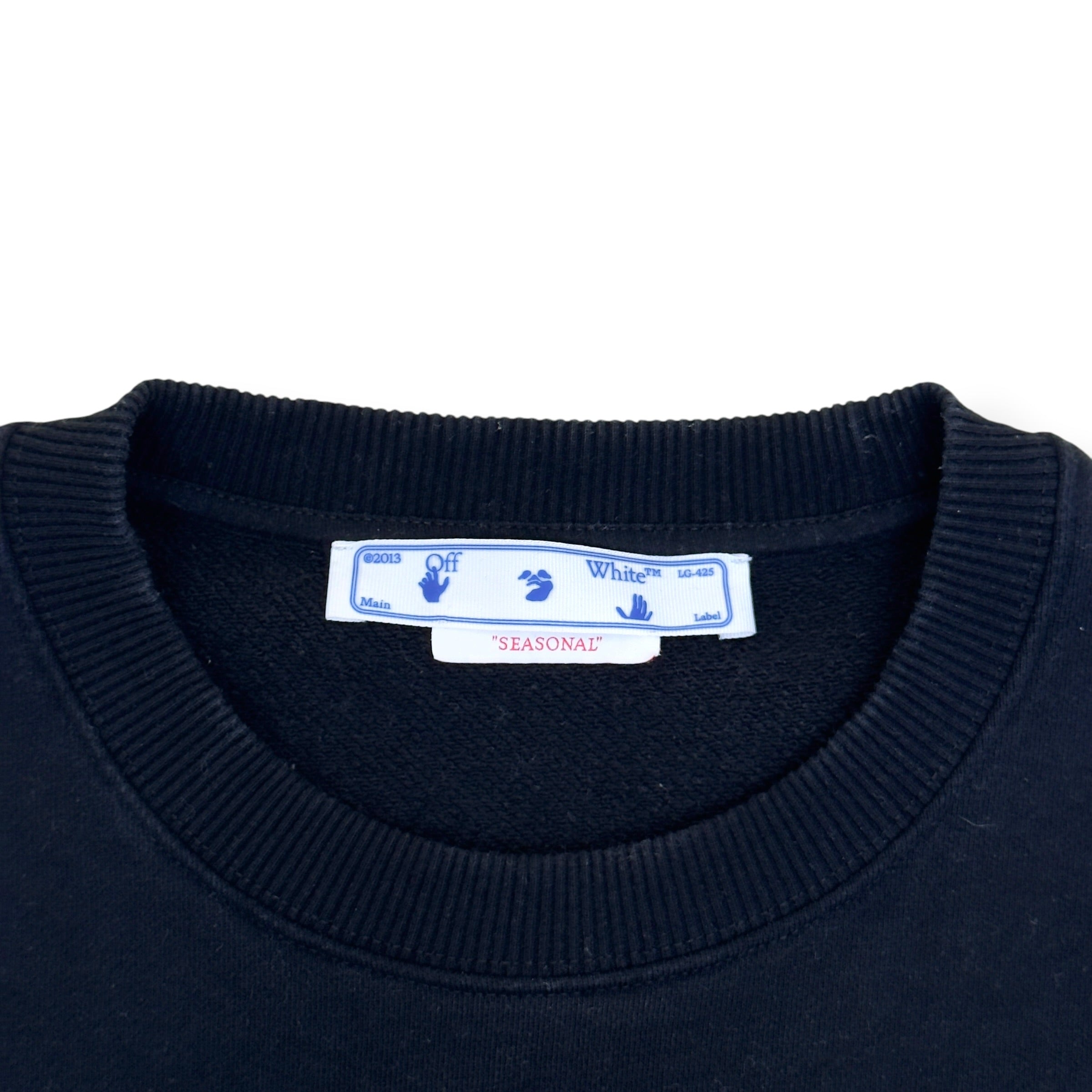 OFF-WHITE BLURRED ARROW CREWNECK SWEATSHIRT BLACK S