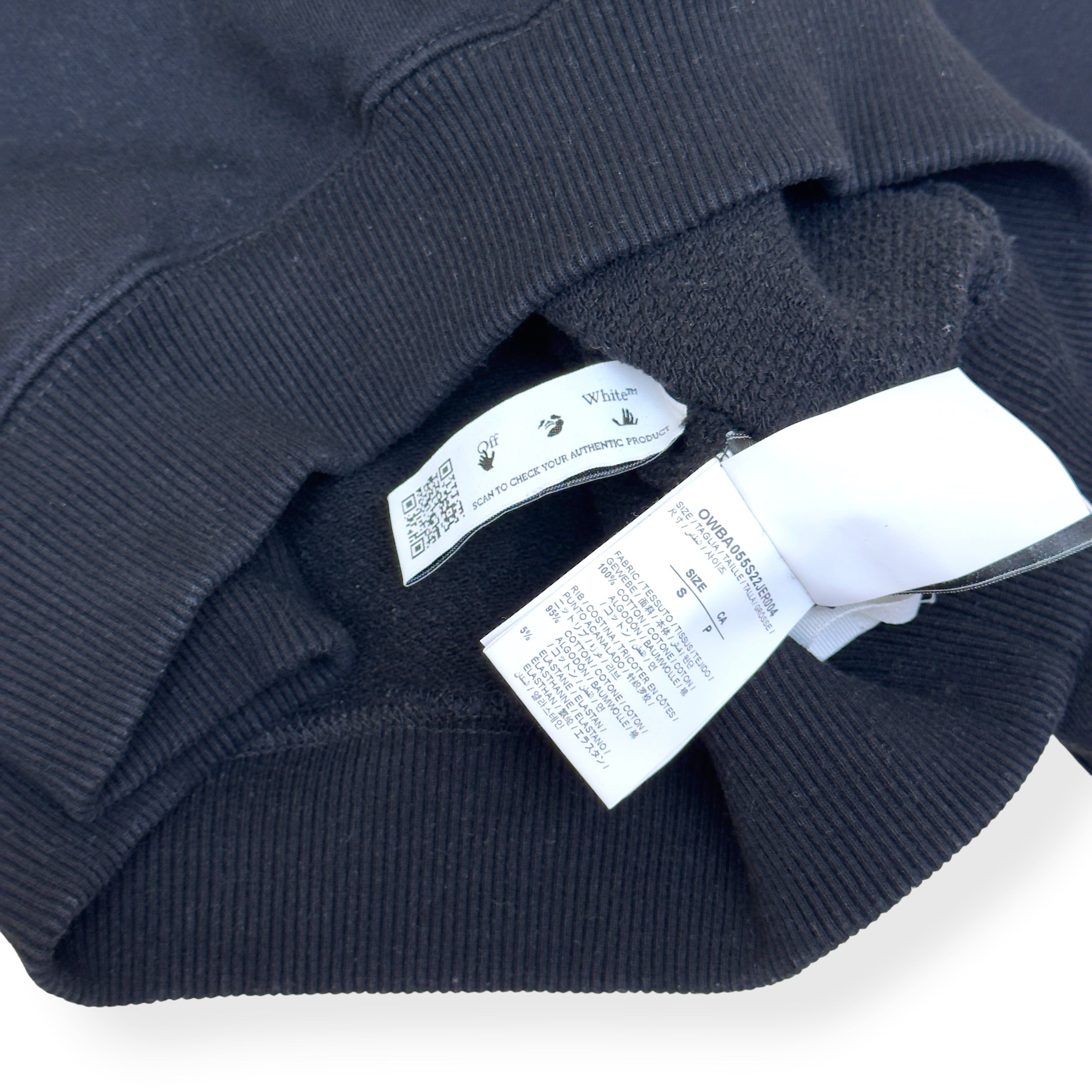 OFF-WHITE BLURRED ARROW CREWNECK SWEATSHIRT BLACK S