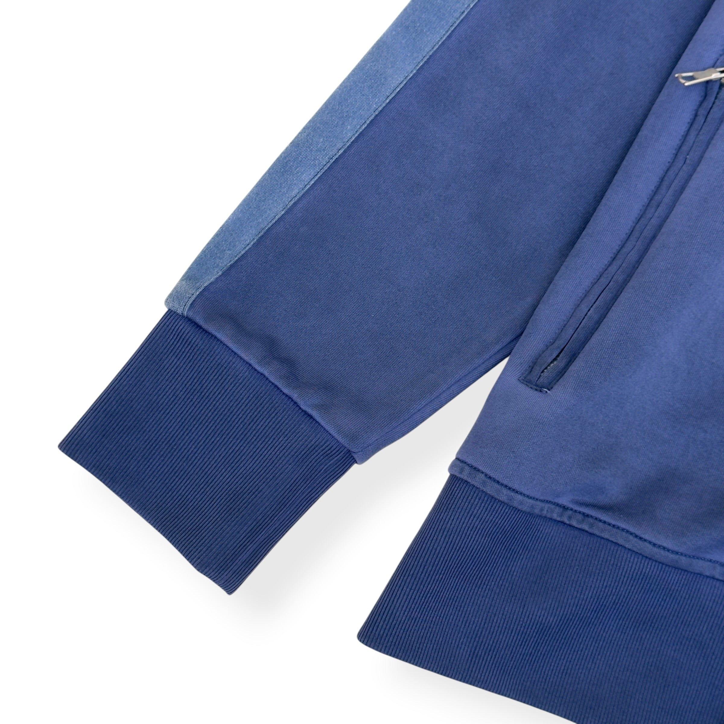 PALM ANGELS GARMENT DYED TRACK JACKET BLUE M