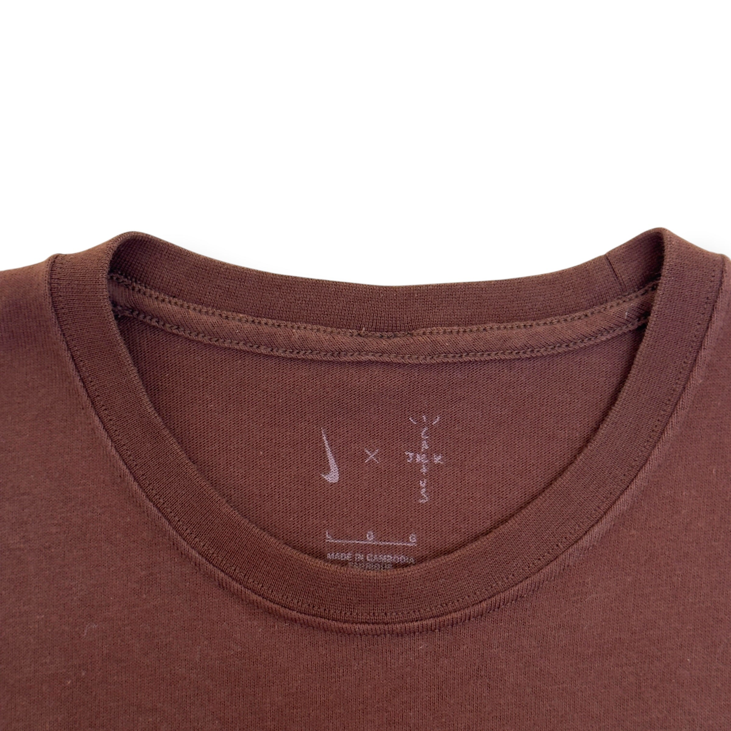 NIKE X TRAVIS SCOTT CACTUS JACK SERVICE CENTER HOUSTON T-SHIRT BROWN L
