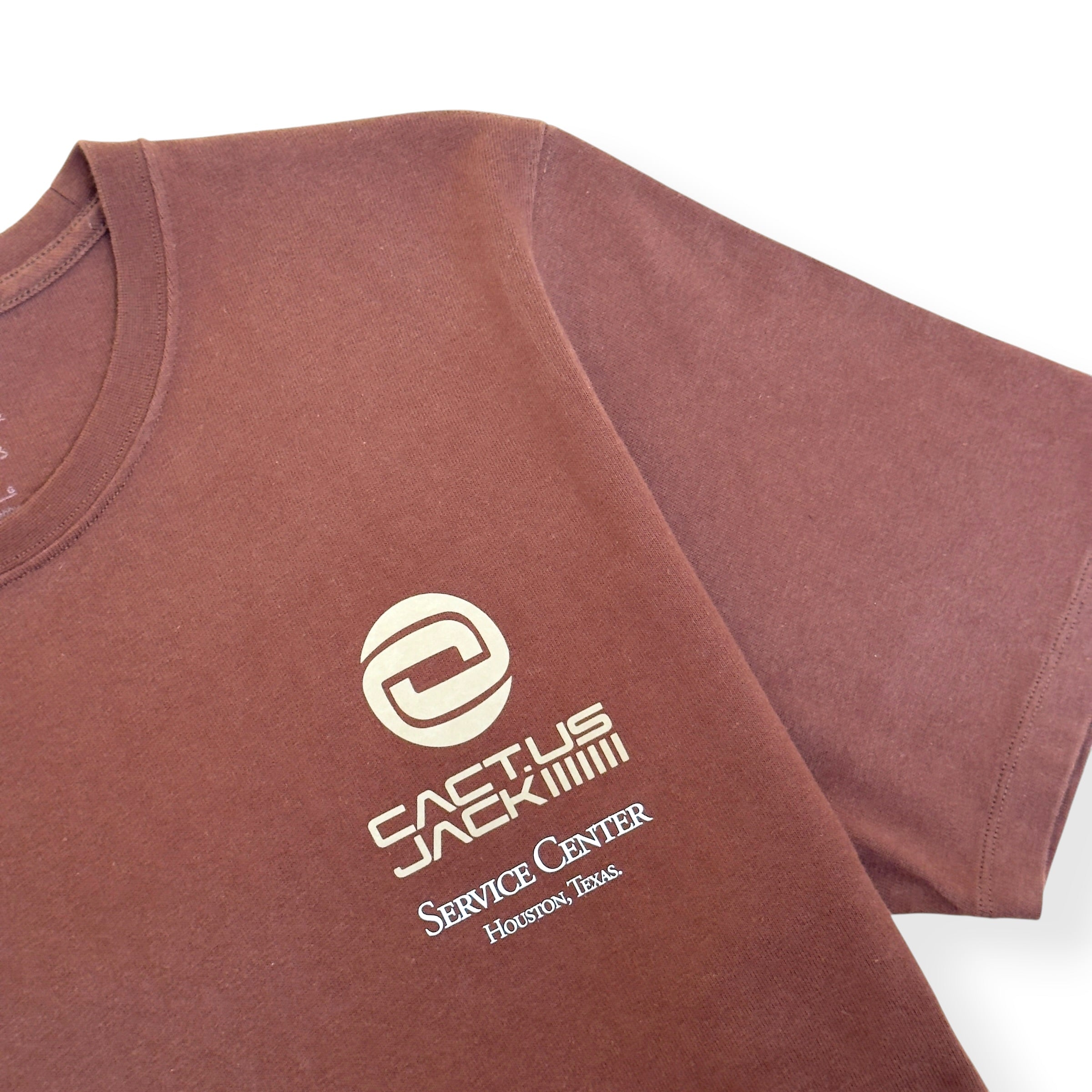 NIKE X TRAVIS SCOTT CACTUS JACK SERVICE CENTER HOUSTON T-SHIRT BROWN L