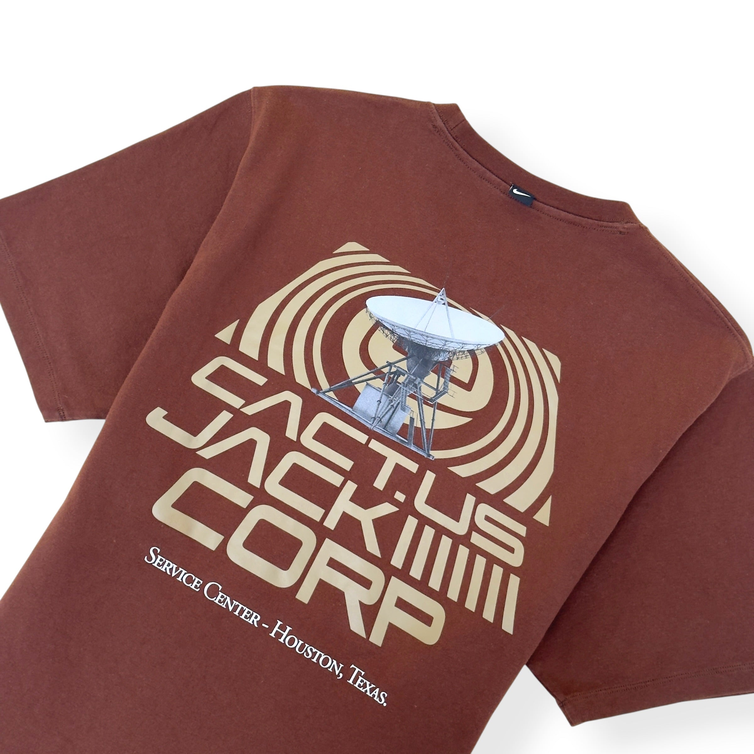 NIKE X TRAVIS SCOTT CACTUS JACK SERVICE CENTER HOUSTON T-SHIRT BROWN L