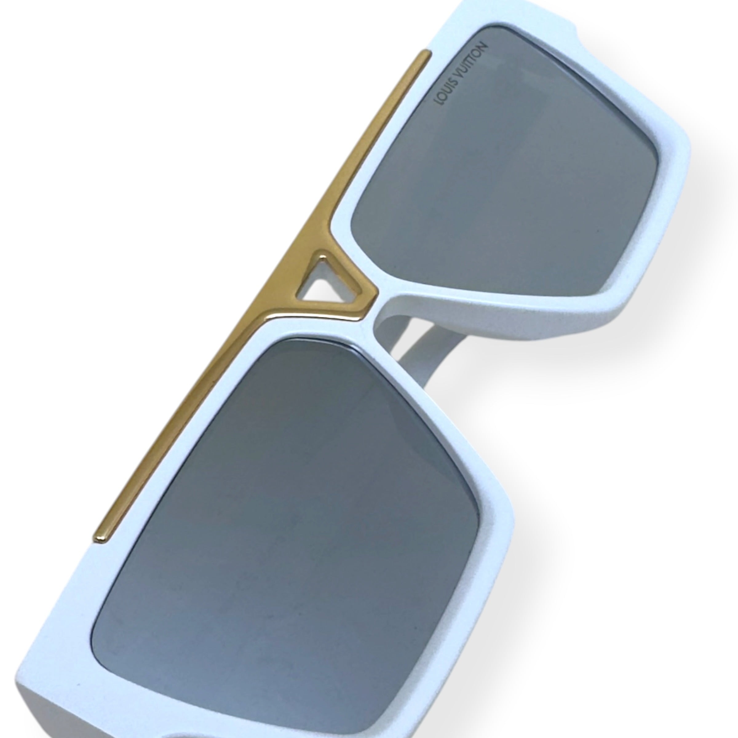 LOUIS VUITTON 1.1 EVIDENCE SUNGLASSES WHITE / GOLD