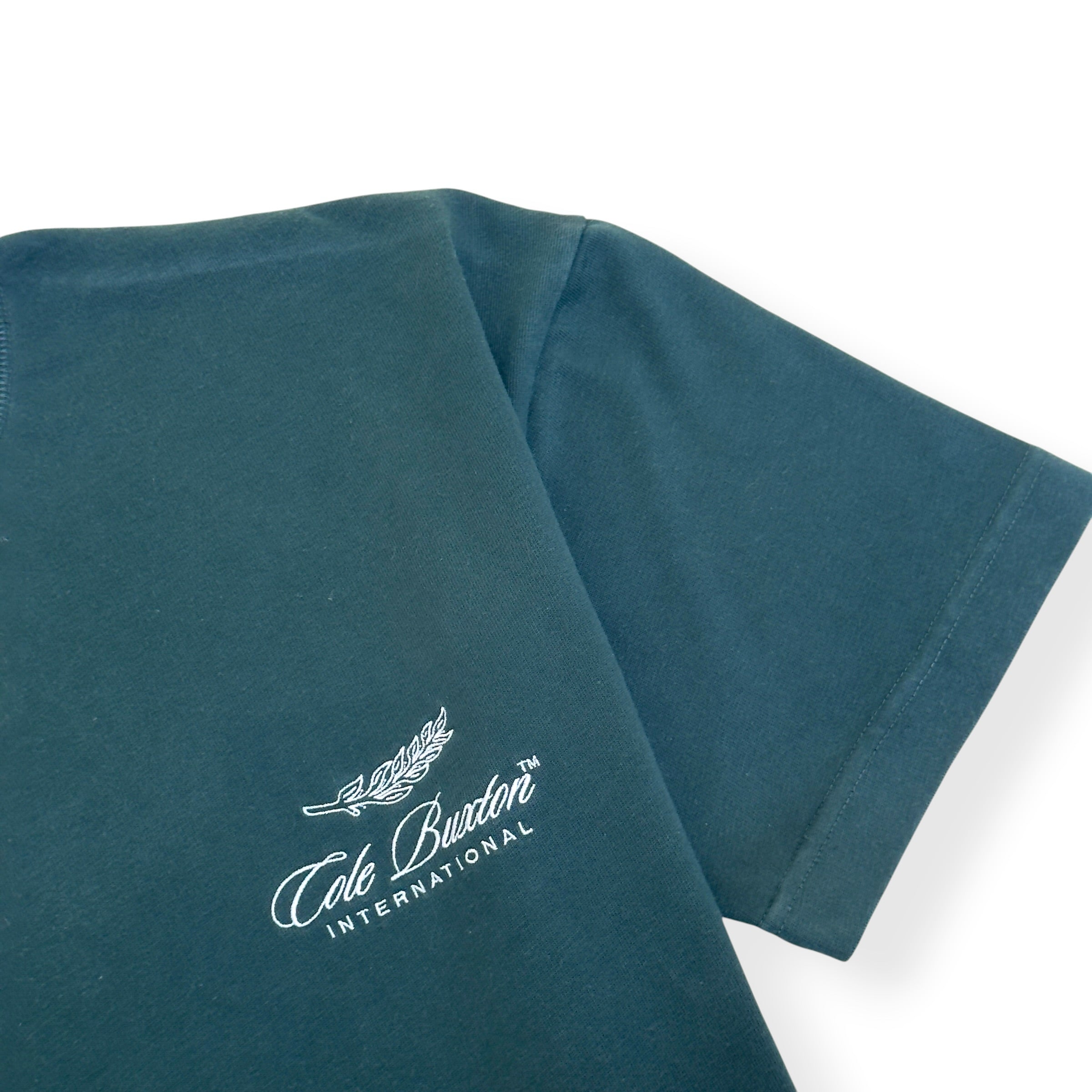 COLE BUXTON OVERSIZED INTERNATIONAL LOGO T-SHIRT GREEN XS