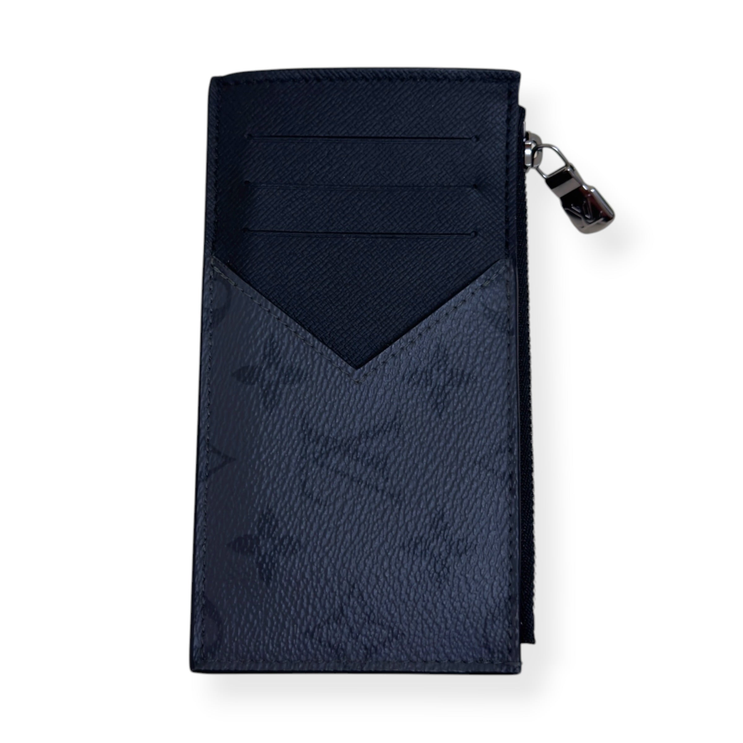 LOUIS VUITTON MONOGRAM COIN CARD HOLDER BLACK / GREY