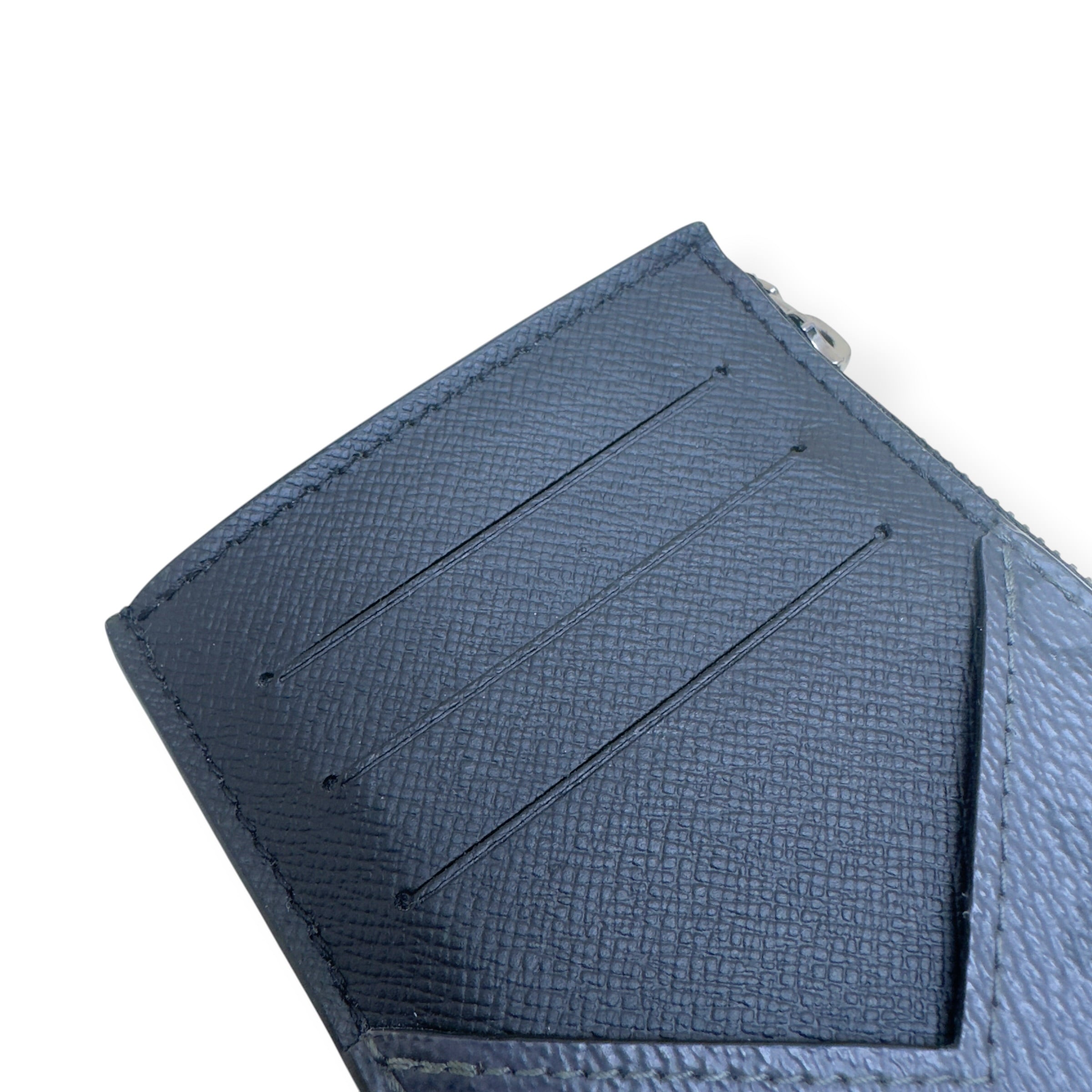 LOUIS VUITTON MONOGRAM COIN CARD HOLDER BLACK / GREY