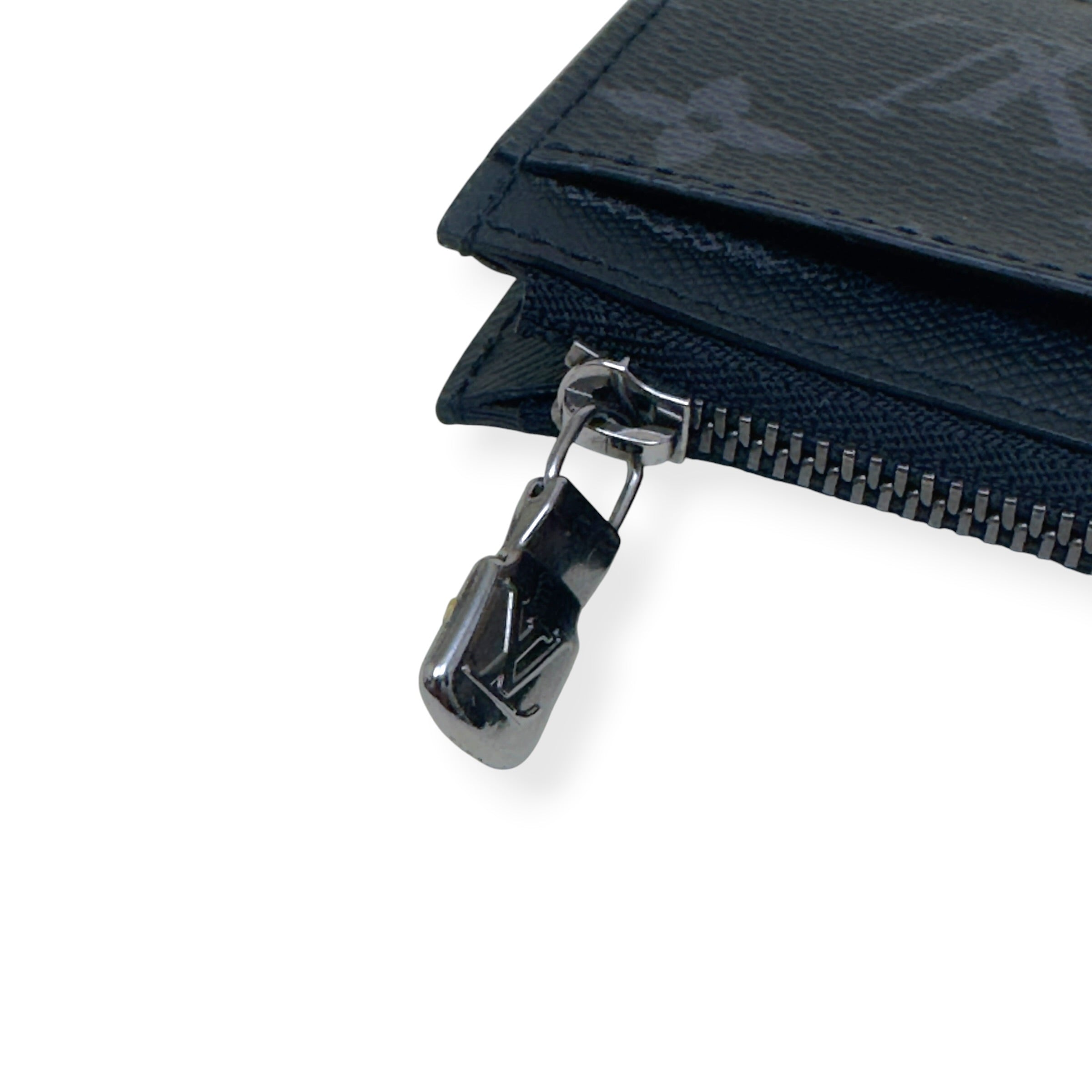 LOUIS VUITTON MONOGRAM COIN CARD HOLDER BLACK / GREY