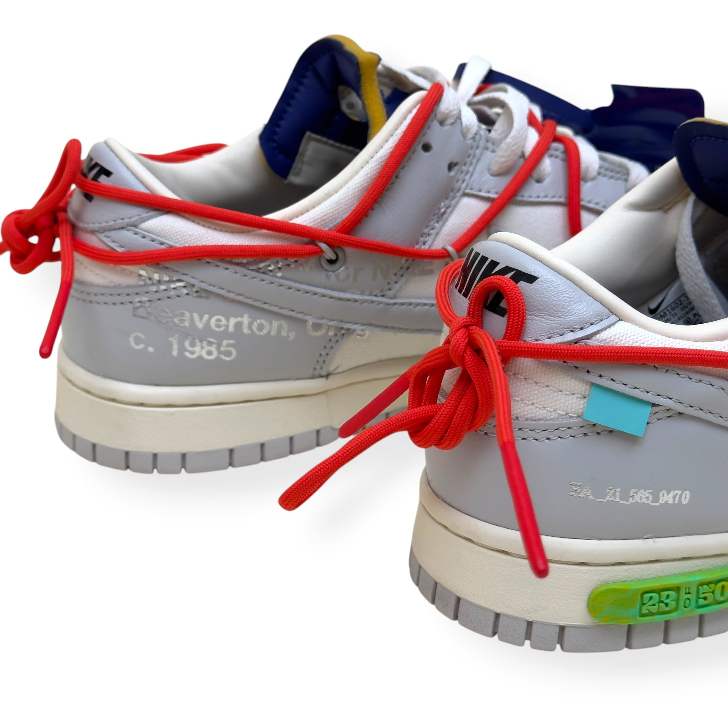 NIKE X OFF-WHITE DUNK LOW TOP SNEAKER 'LOT 23 OF 50' UK8