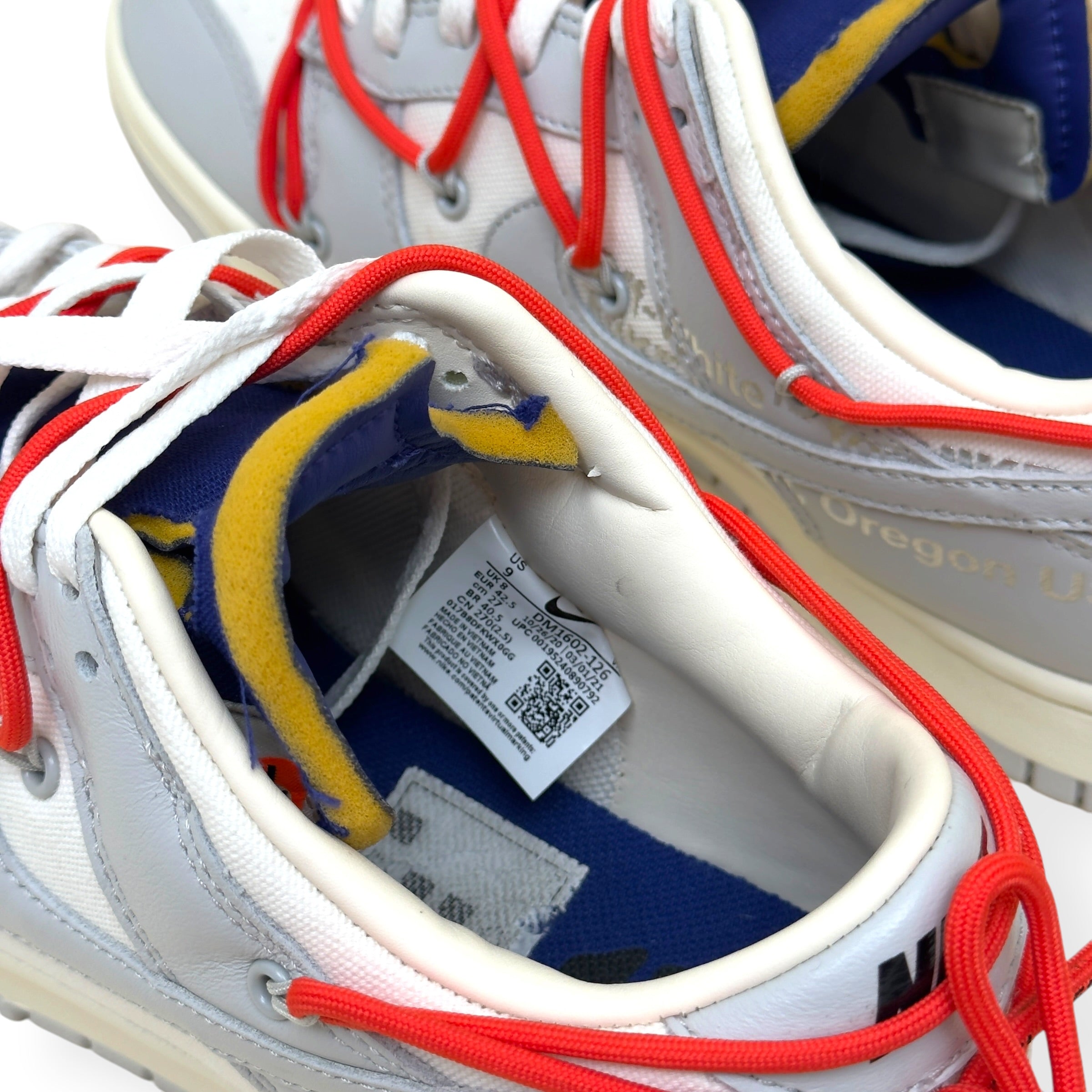 NIKE X OFF-WHITE DUNK LOW TOP SNEAKER 'LOT 23 OF 50' UK8