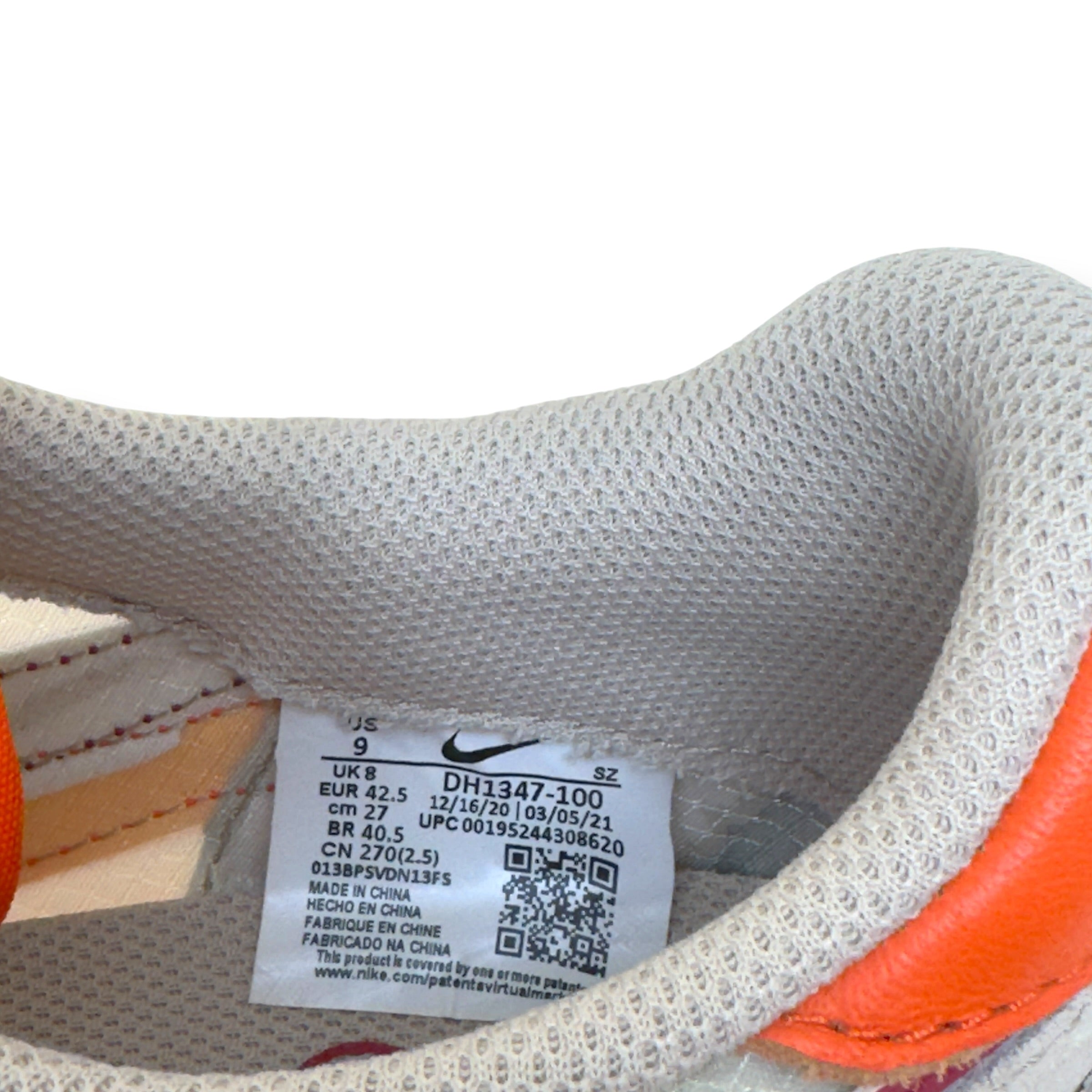 NIKE X SACAI X CLOT LDWAFFLE SNEAKER NET ORANGE BLAZE UK8
