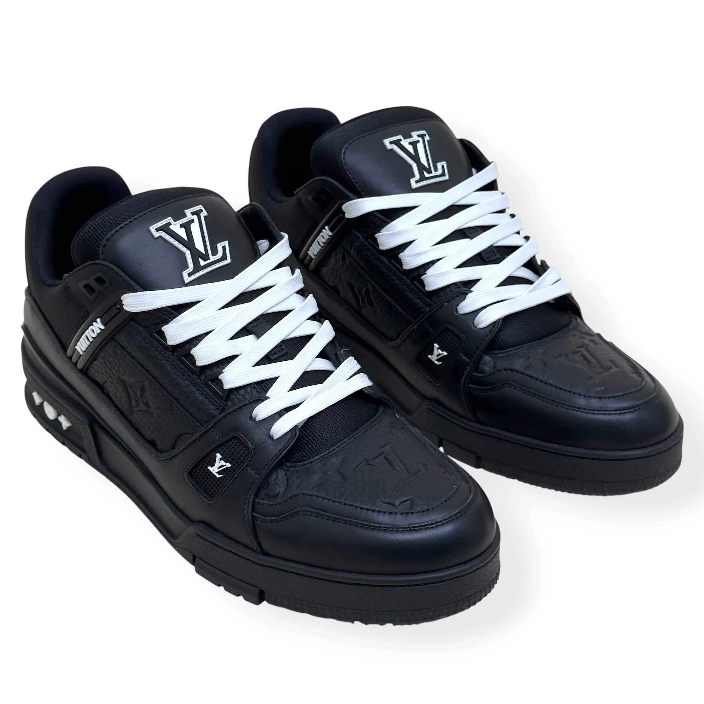 LOUIS VUITTON LV TRAINER SNEAKER BLACK / WHITE UK10