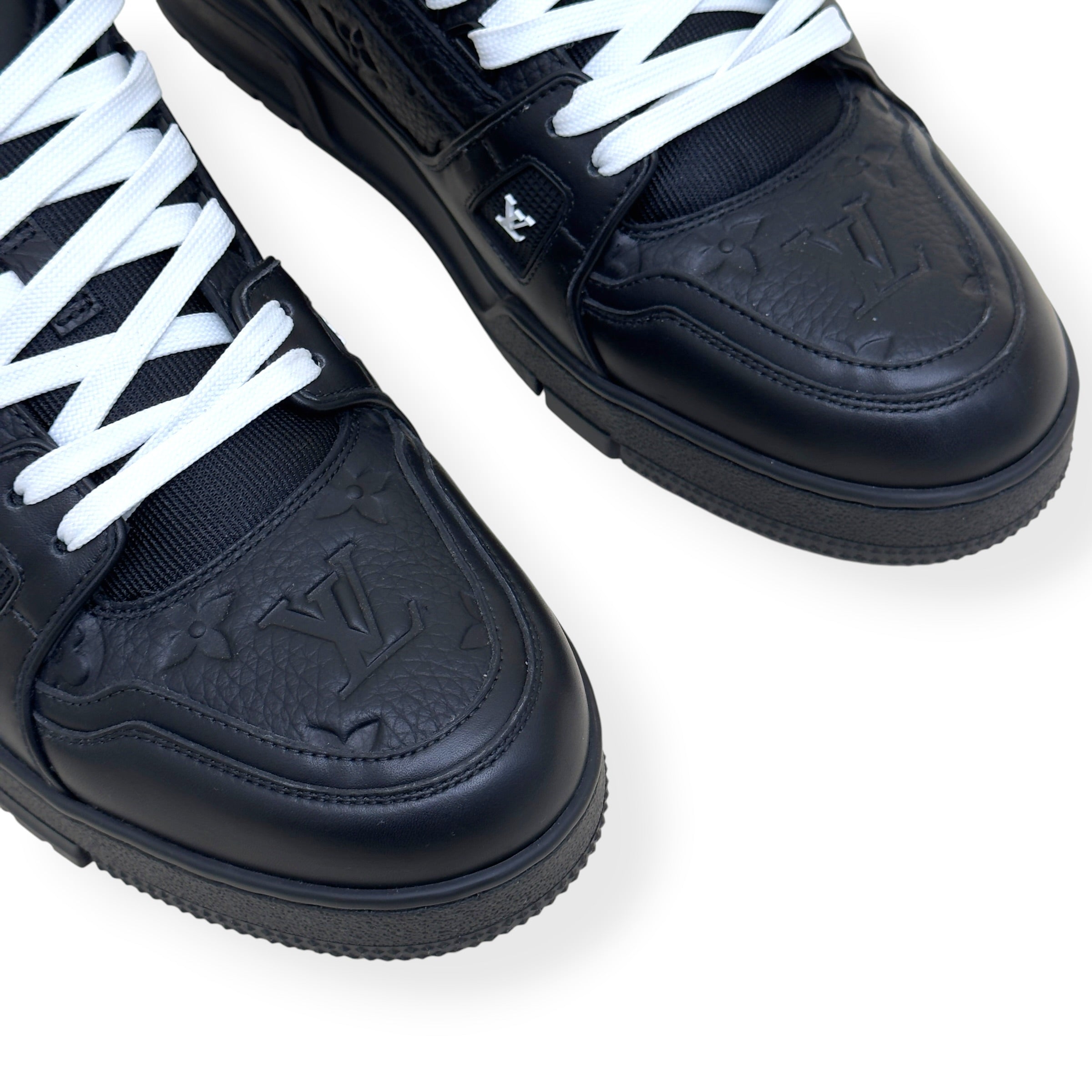 LOUIS VUITTON LV TRAINER SNEAKER BLACK / WHITE UK10