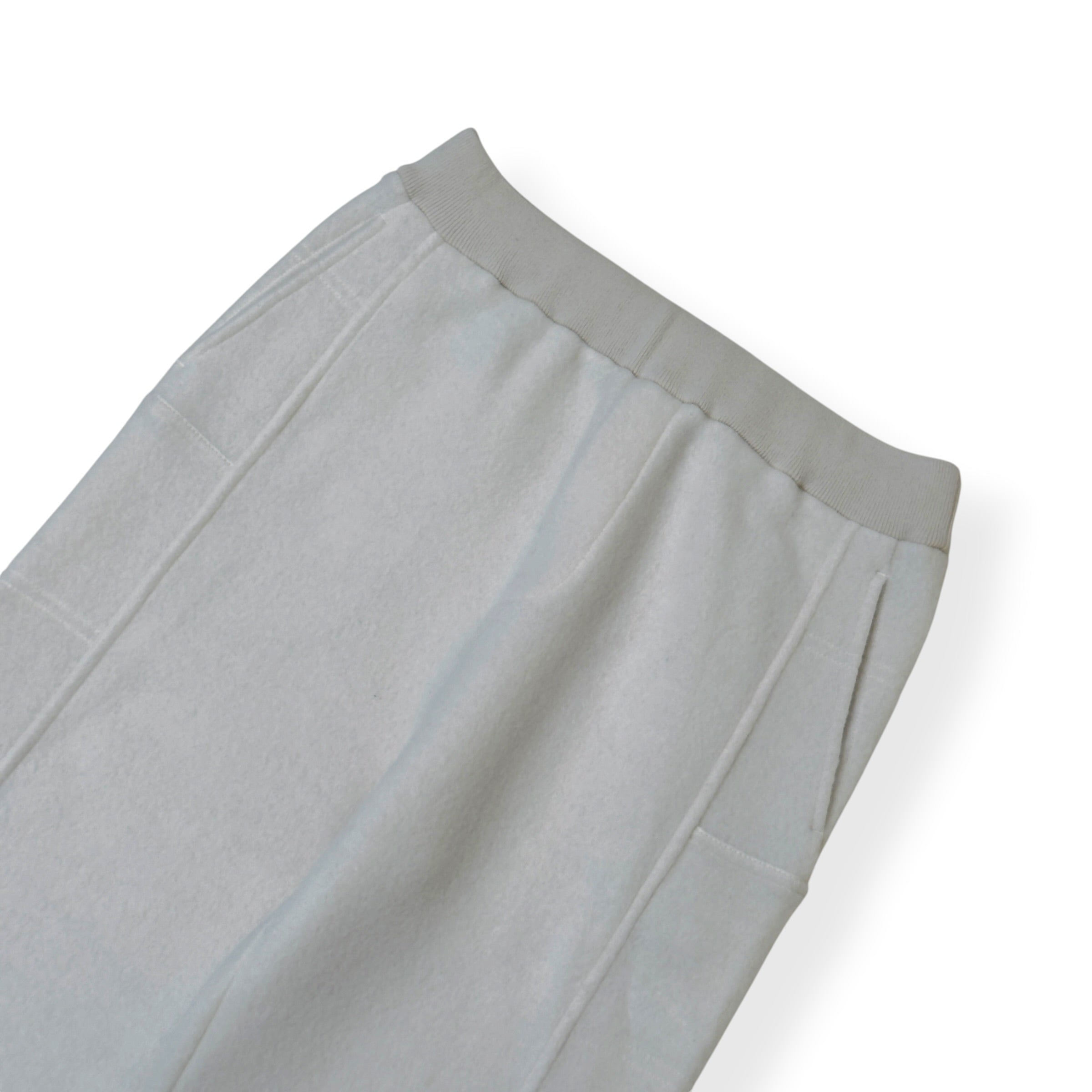 LOUIS VUITTON QUILTED TEXTURED WOOL TROUSERS LUXURY WHITE XL