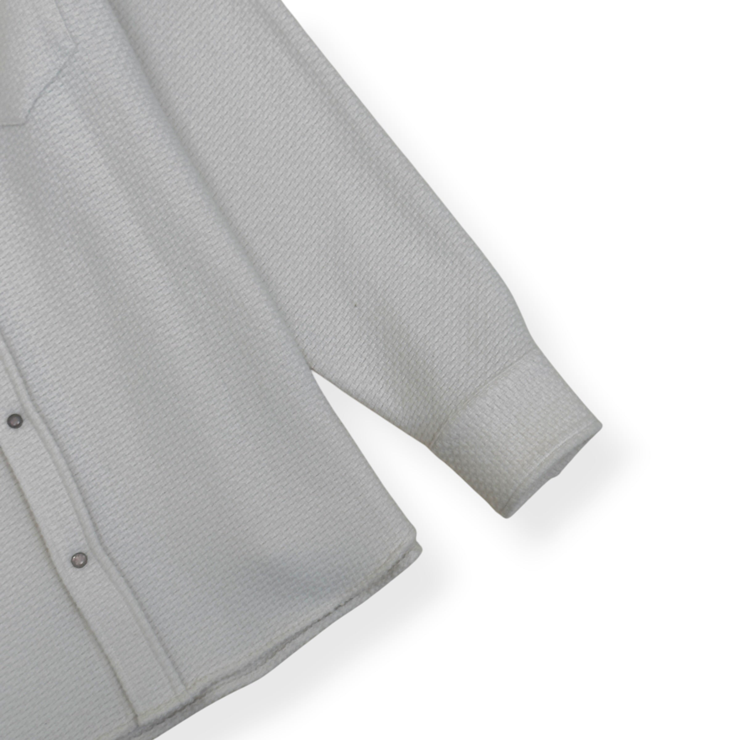 GOD'S TRUE CASHMERE AIR WAFFLE CASHMERE SHIRT ECRU XL