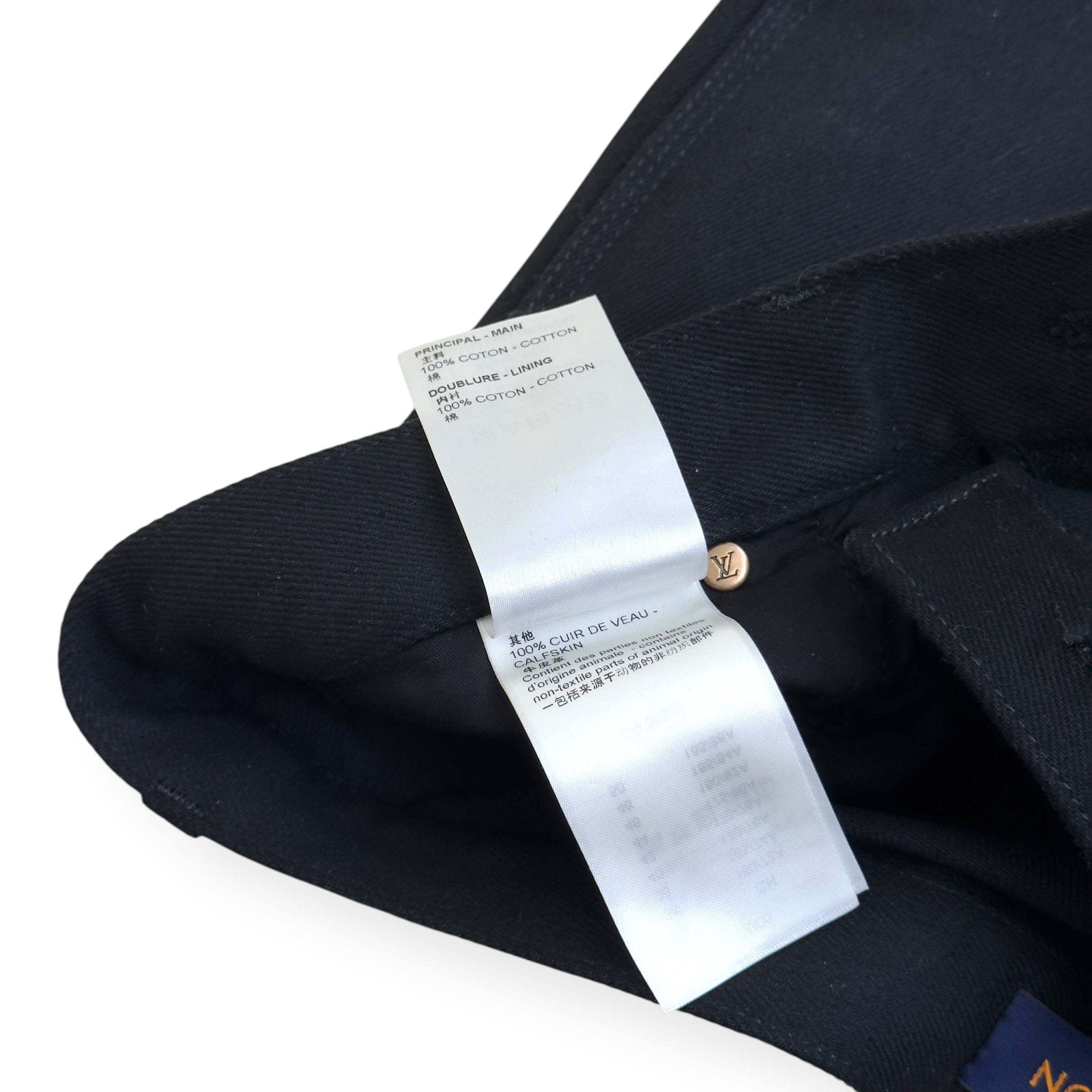 LOUIS VUITTON LV MONOGRAM DENIM WORKWEAR CARPENTER JEANS BLACK 34 / L