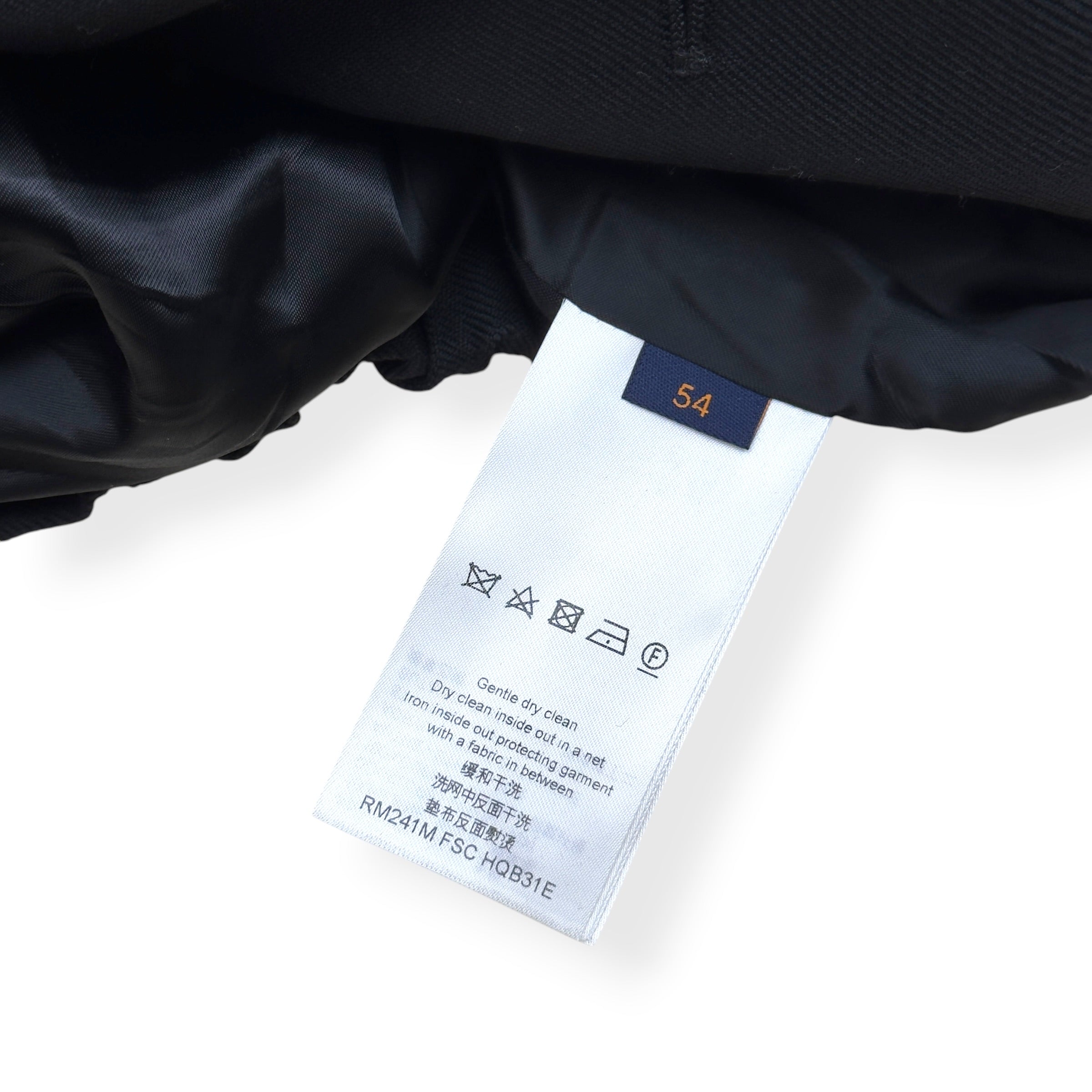 LOUIS VUITTON PEARL CALLIGRAPHY EMBELLISHED WOOL BLOUSON JACKET BLACK 54 / XL
