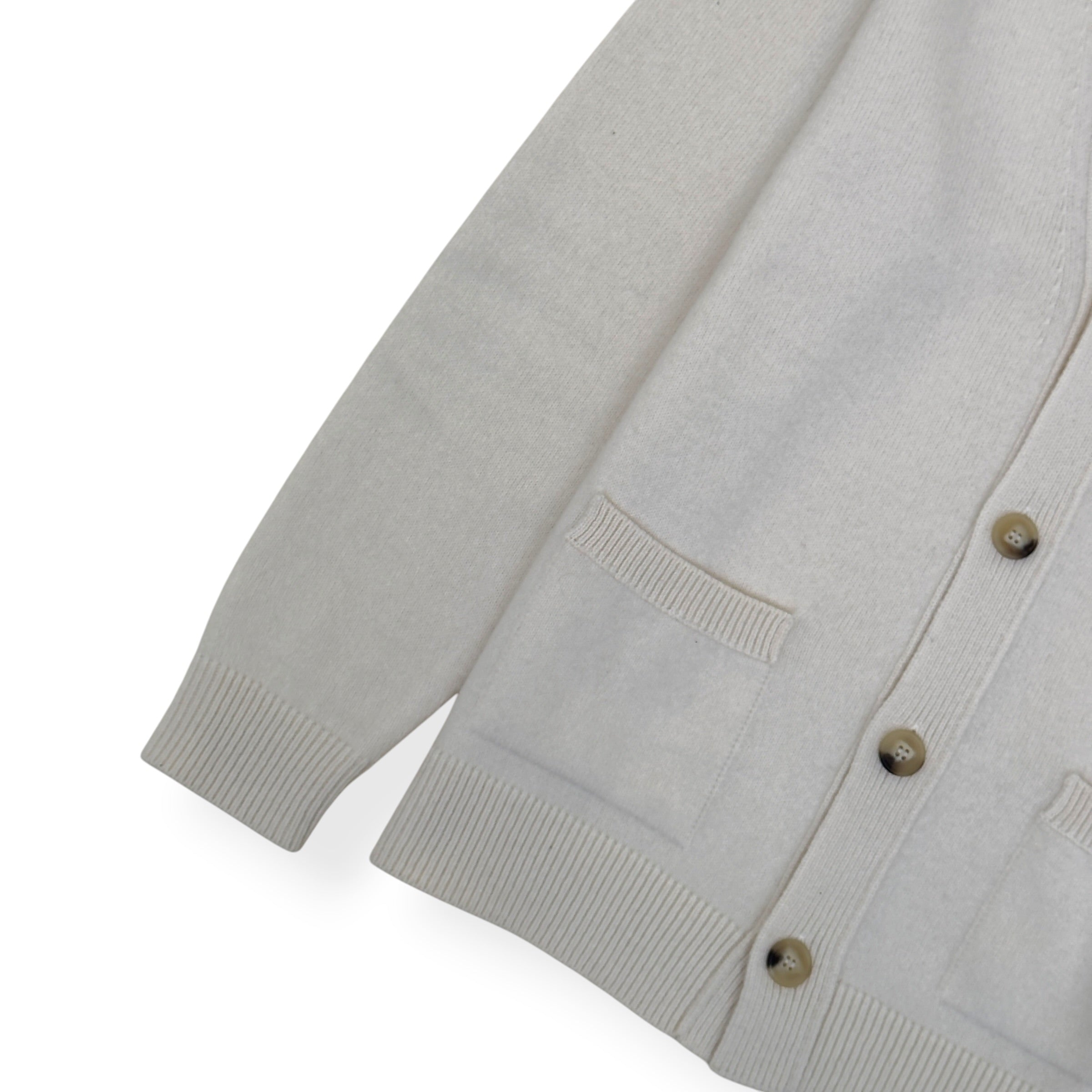 THOM SWEENEY MERINO WOOL / CASHMERE CARDIGAN ECRU L