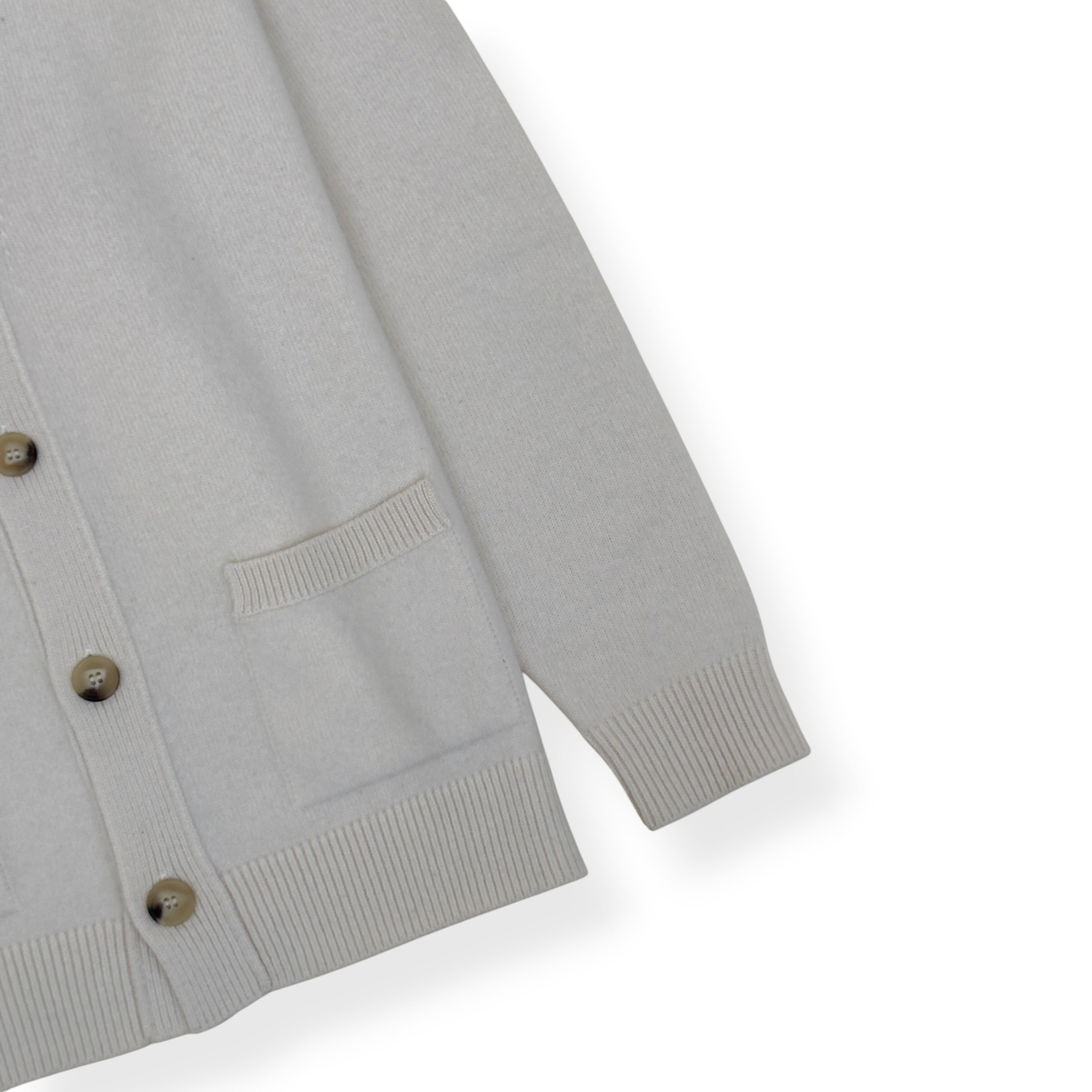THOM SWEENEY MERINO WOOL / CASHMERE CARDIGAN ECRU L