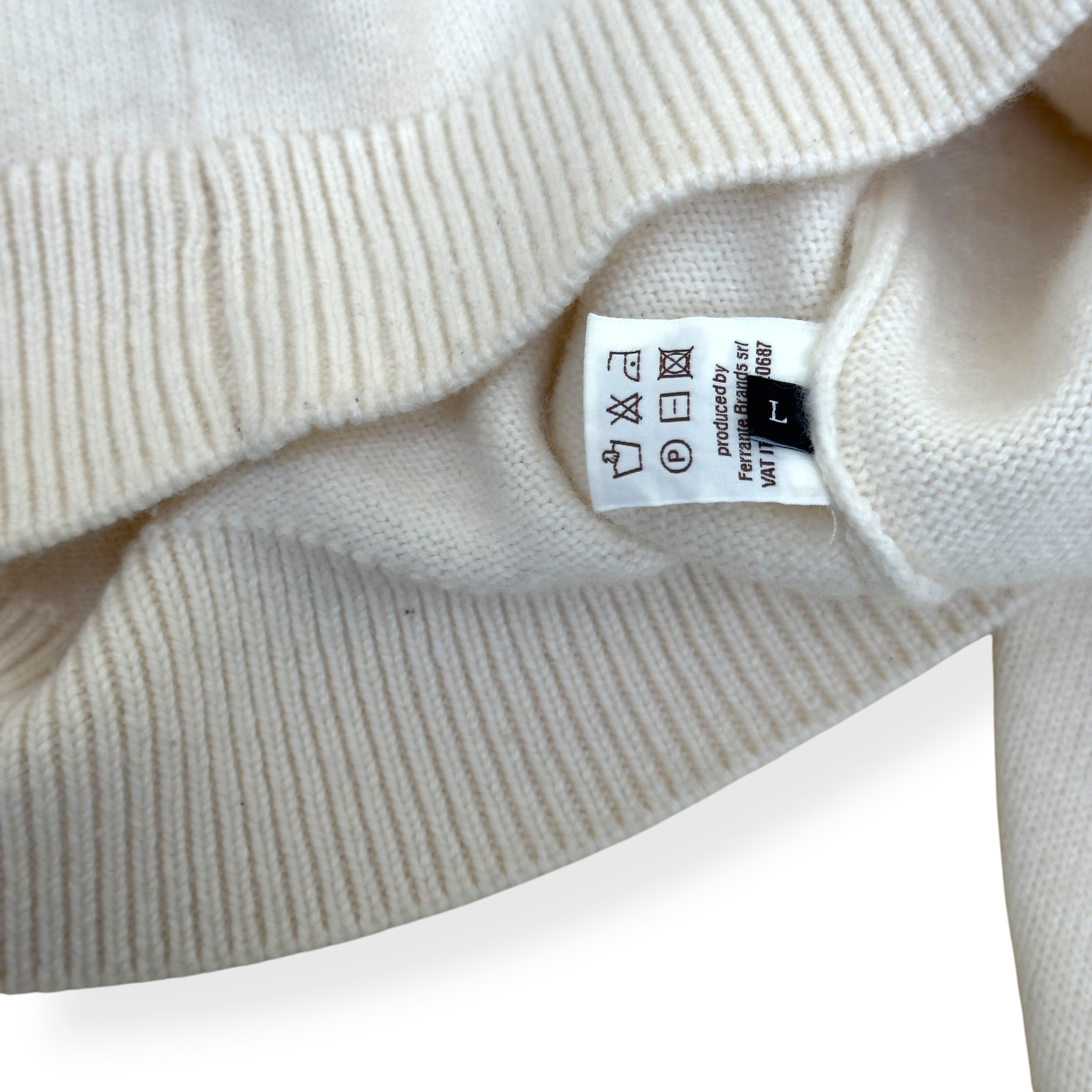 THOM SWEENEY MERINO WOOL / CASHMERE CARDIGAN ECRU L