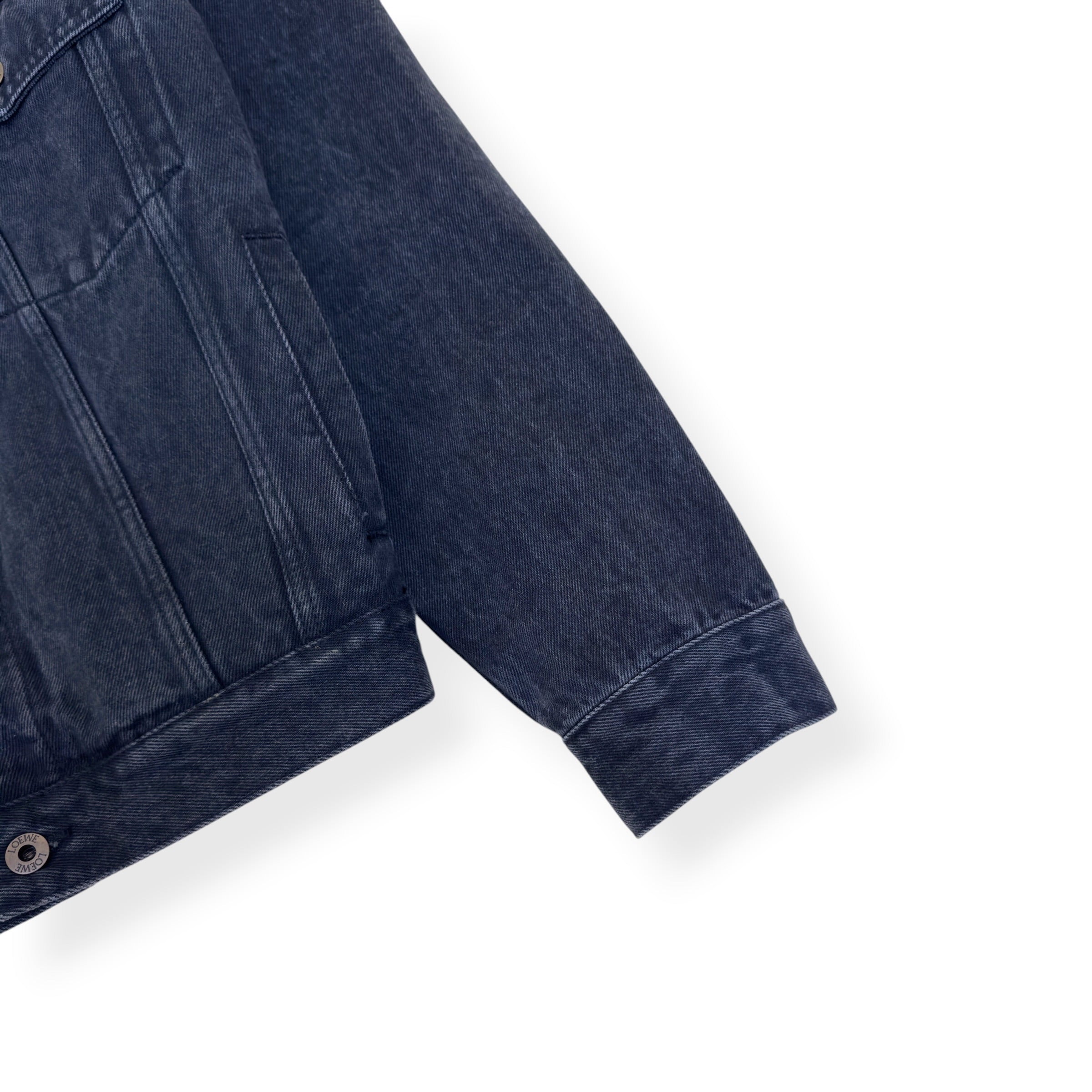 LOEWE ANAGRAM LOGO DENIM JACKET BLACK / WHITE 46 / S