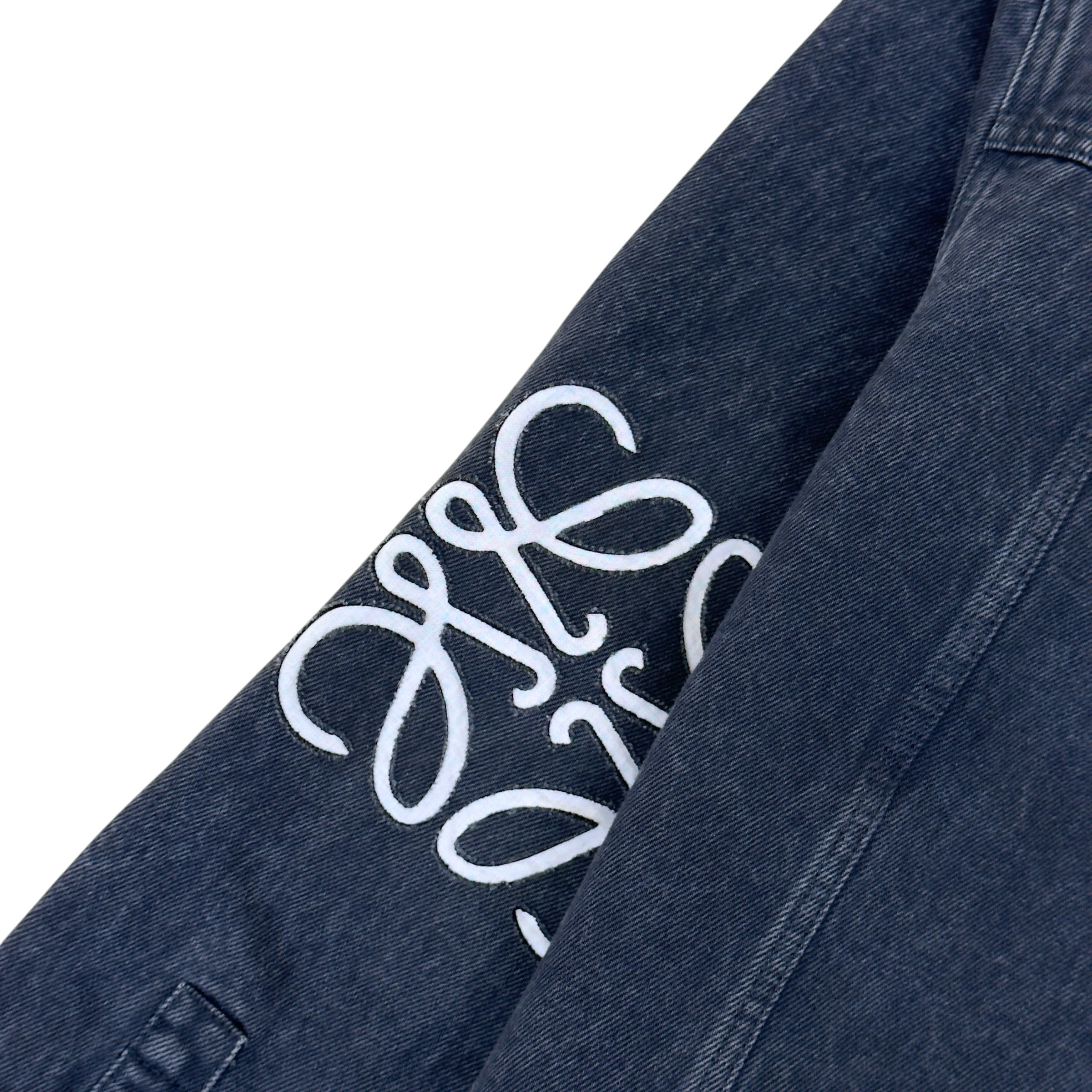 LOEWE ANAGRAM LOGO DENIM JACKET BLACK / WHITE 46 / S