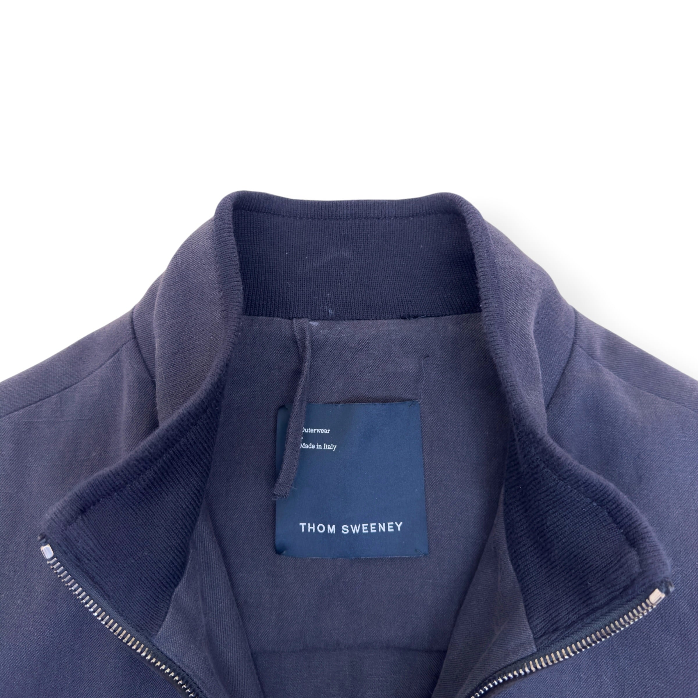 THOM SWEENEY LINEN BLOUSON JACKET BLUE 50 / M