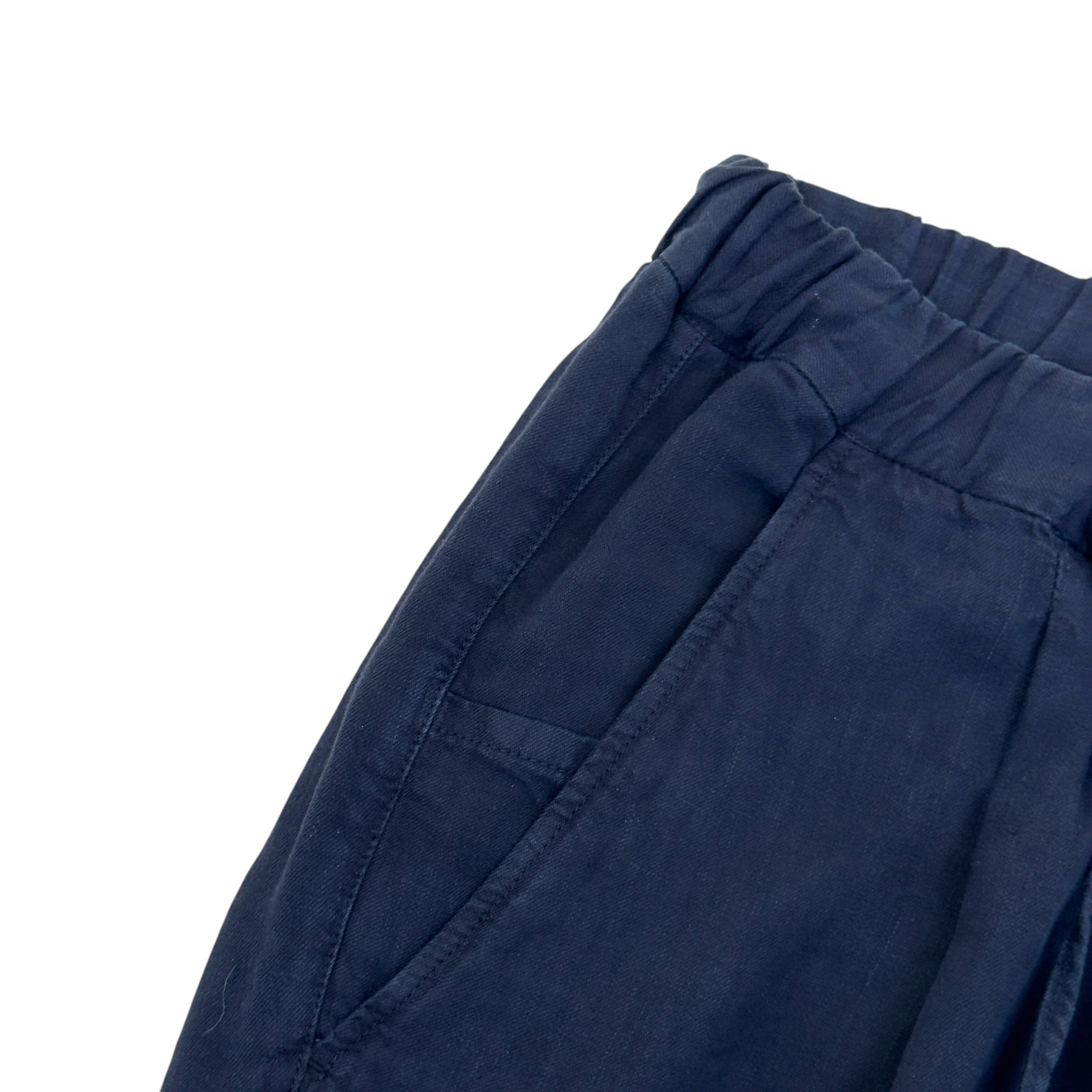 THOM SWEENEY LINEN TROUSERS NAVY 50 / M