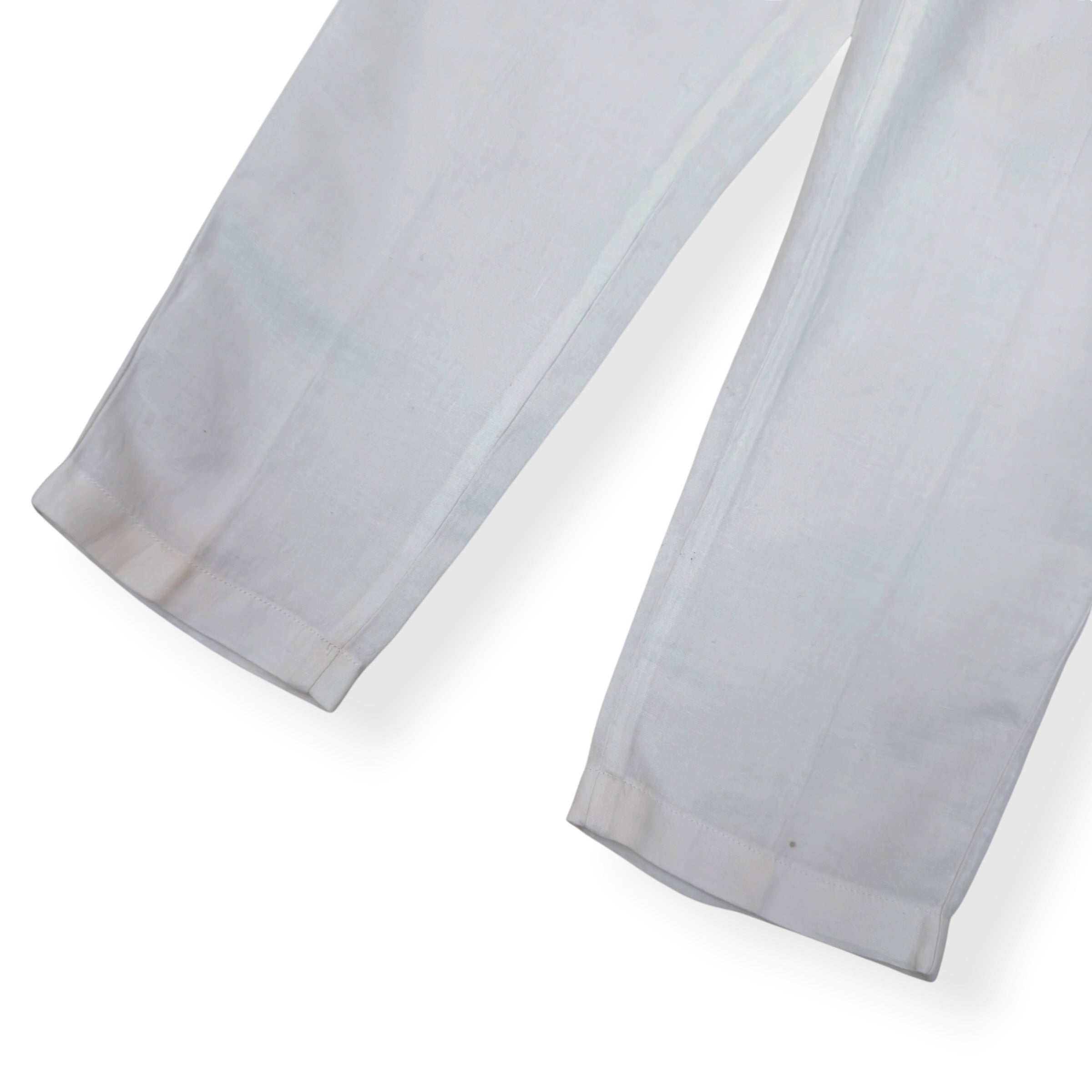THOM SWEENEY LINEN TROUSERS WHITE 50 / M