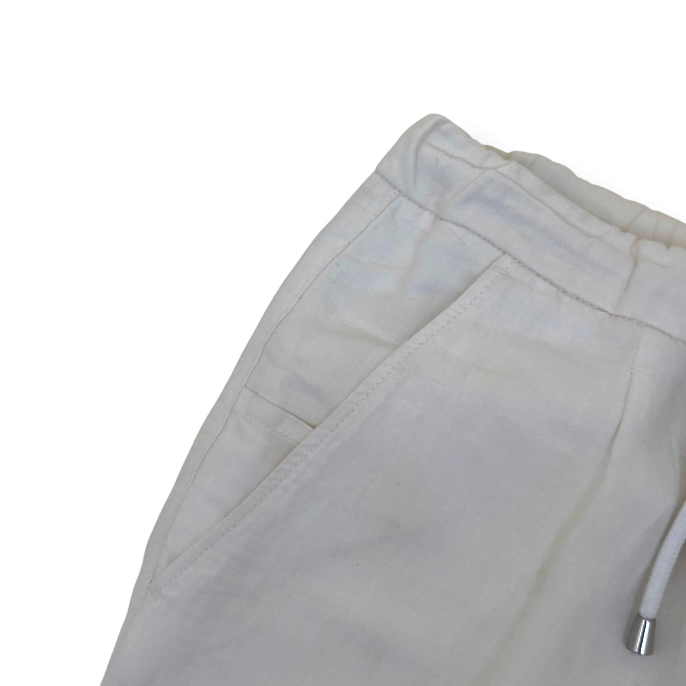 THOM SWEENEY LINEN TROUSERS WHITE 50 / M