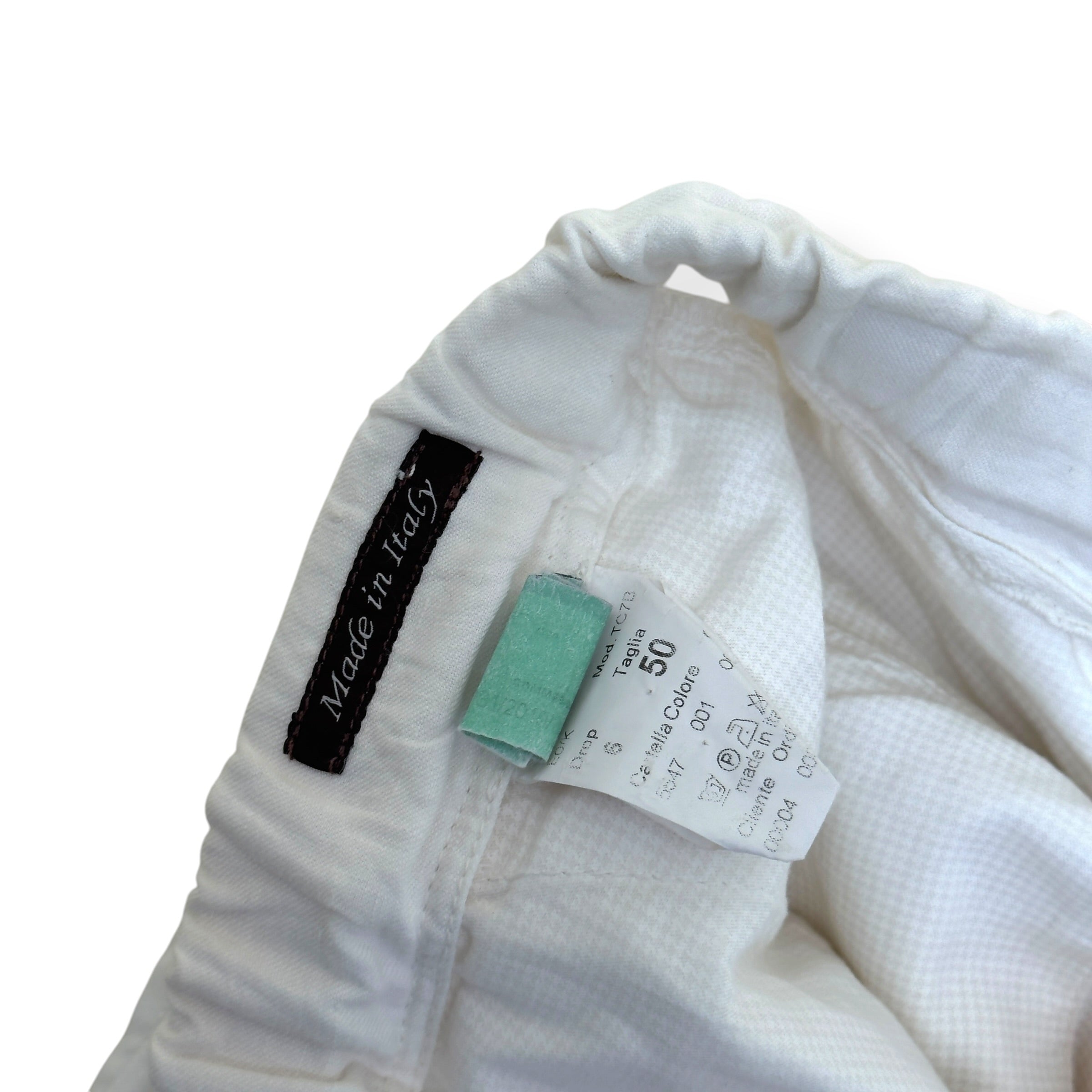 THOM SWEENEY LINEN TROUSERS WHITE 50 / M