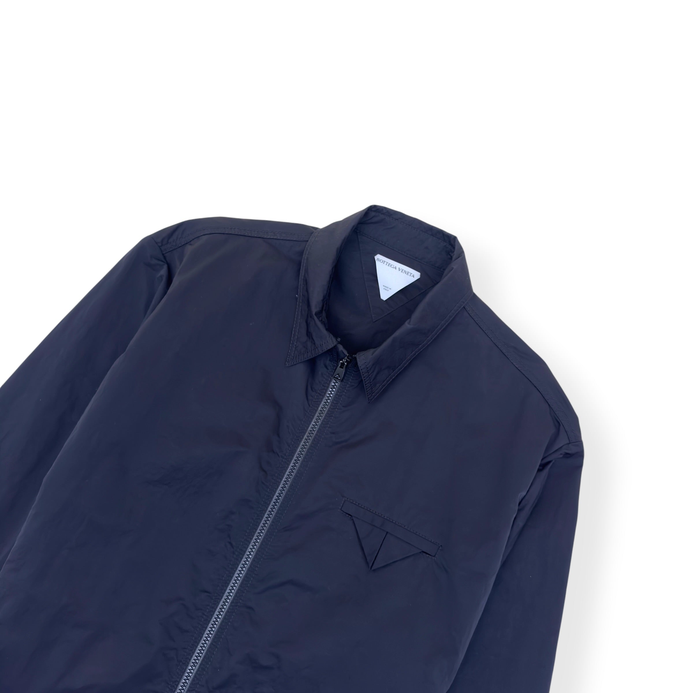 BOTTEGA VENETA NYLON ZIP-UP JACKET BLACK XL