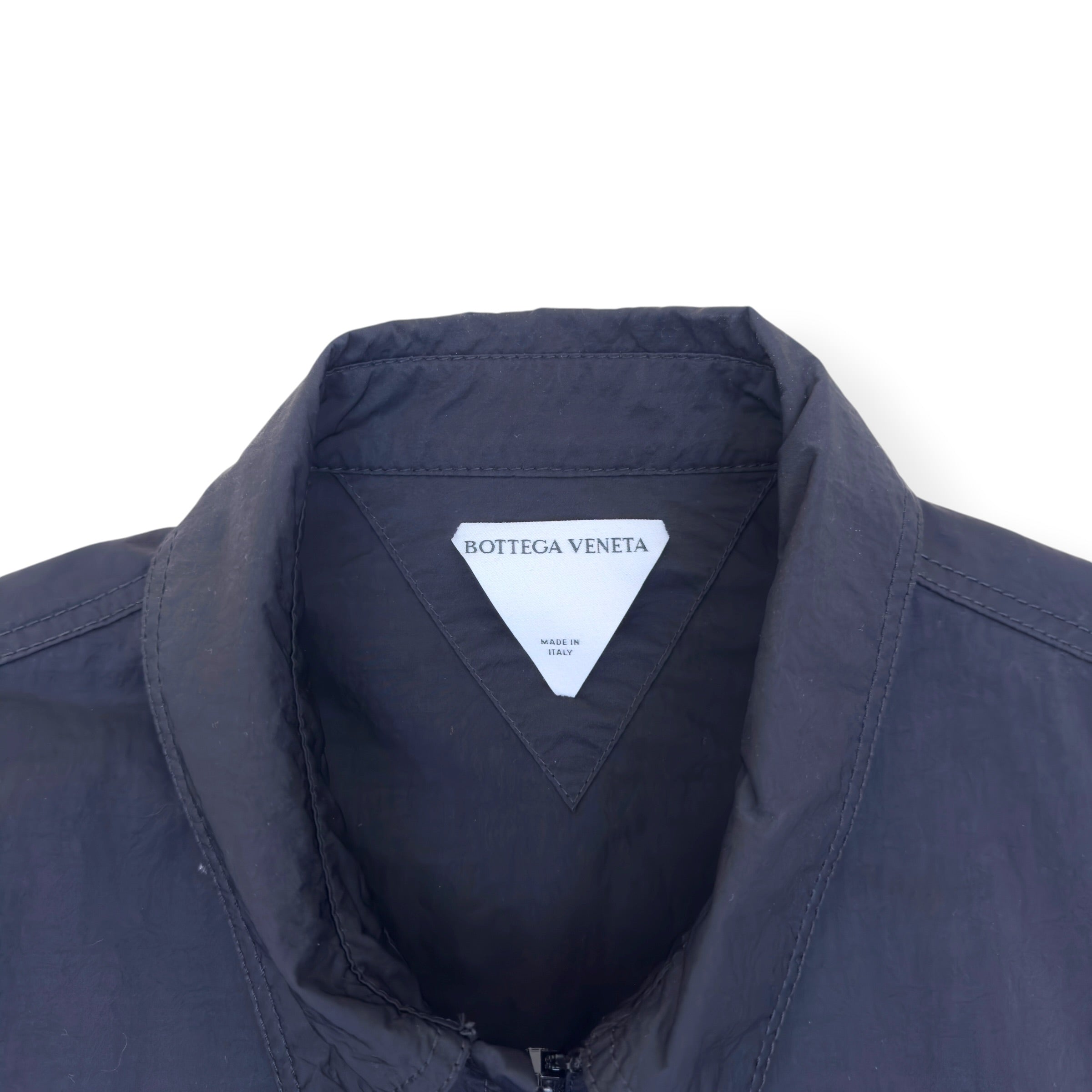 BOTTEGA VENETA NYLON ZIP-UP JACKET BLACK XL